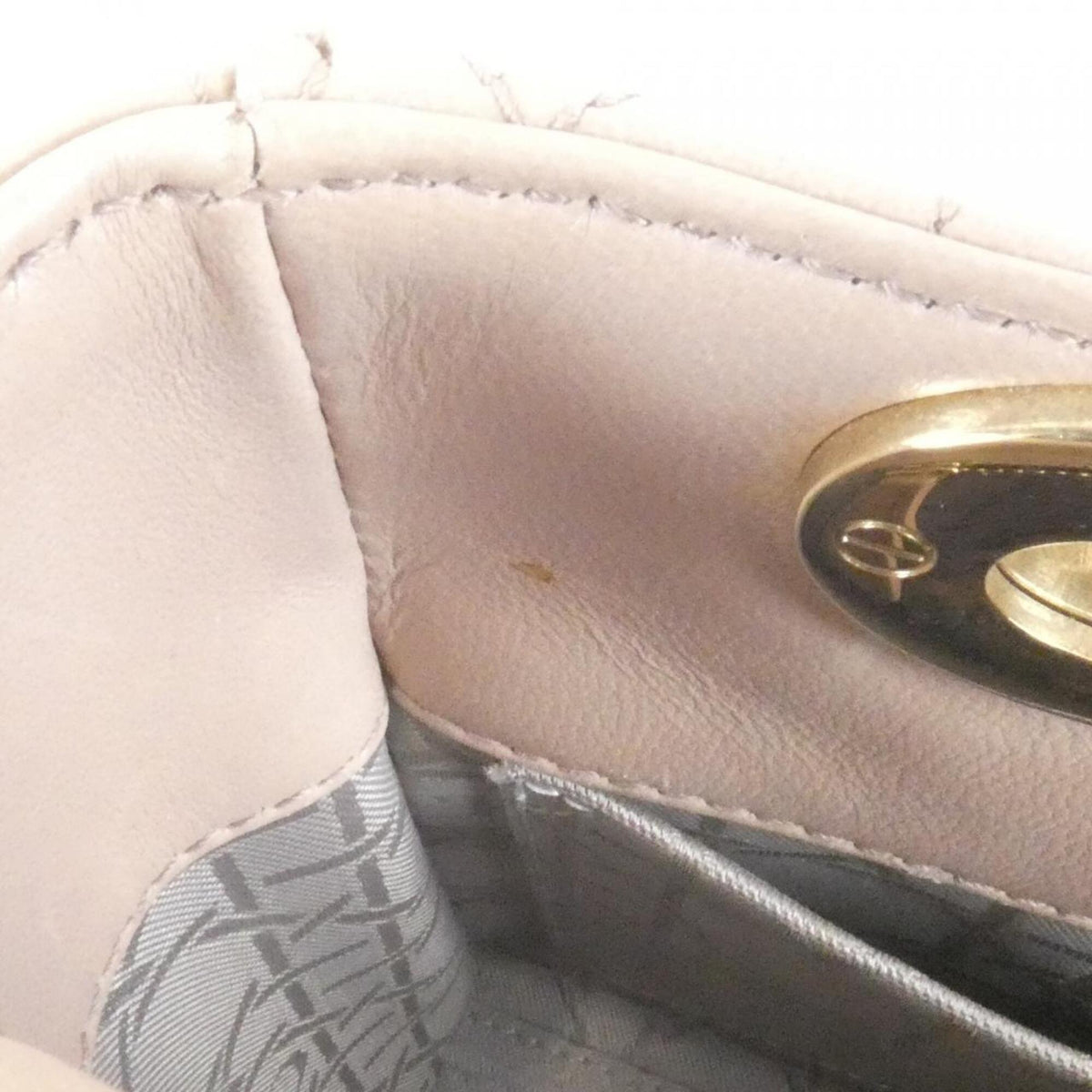 Christian Dior Pink Beige Leather Handbag (Pre-Owned)