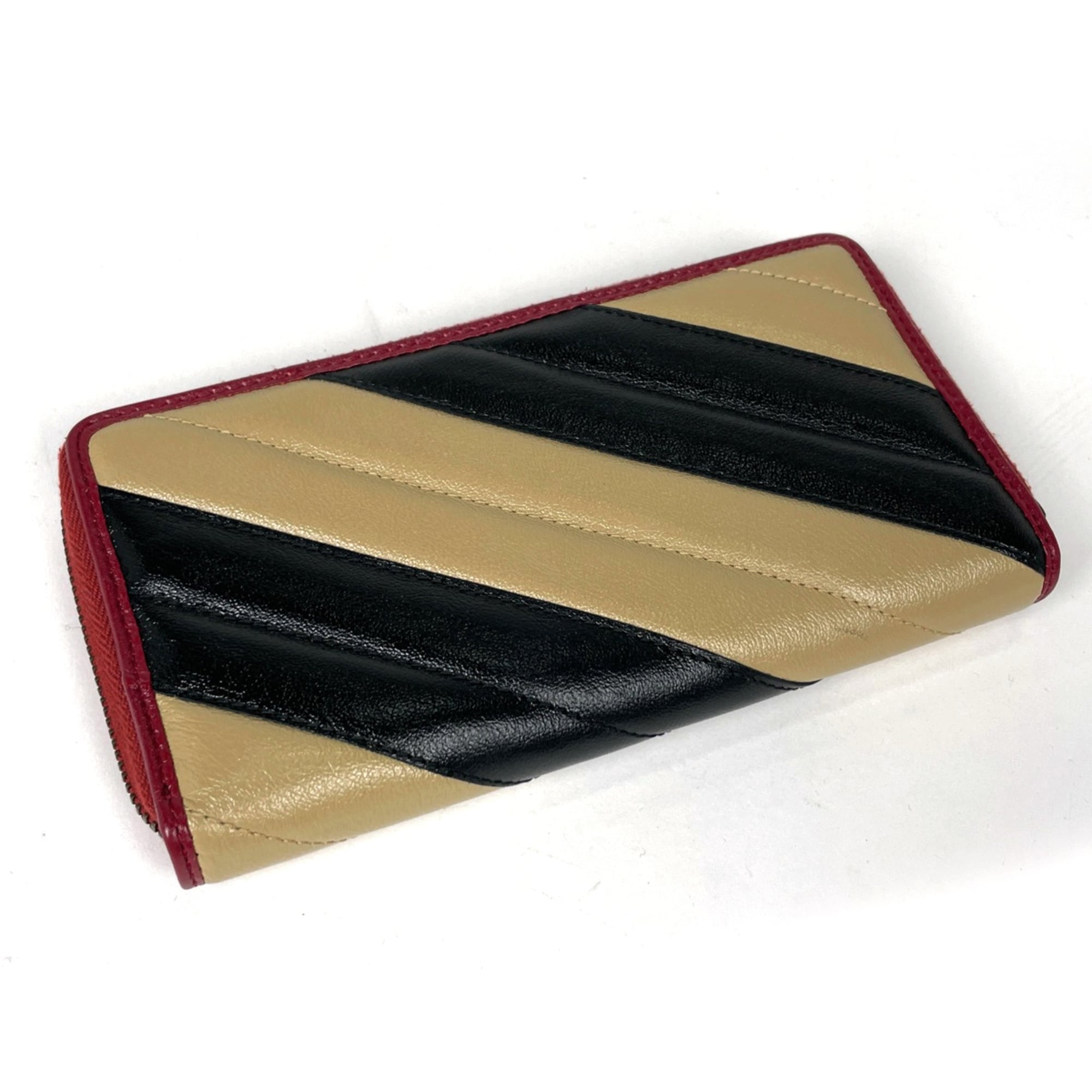 Gucci Multi-Color Red Color Leather Long Wallet (Bi-Fold) (Pre-Owned)