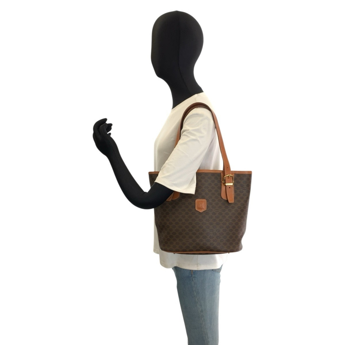 Celine Brown Pvc Leather Shoulder Bag Tote Bag (Pre-Owned)