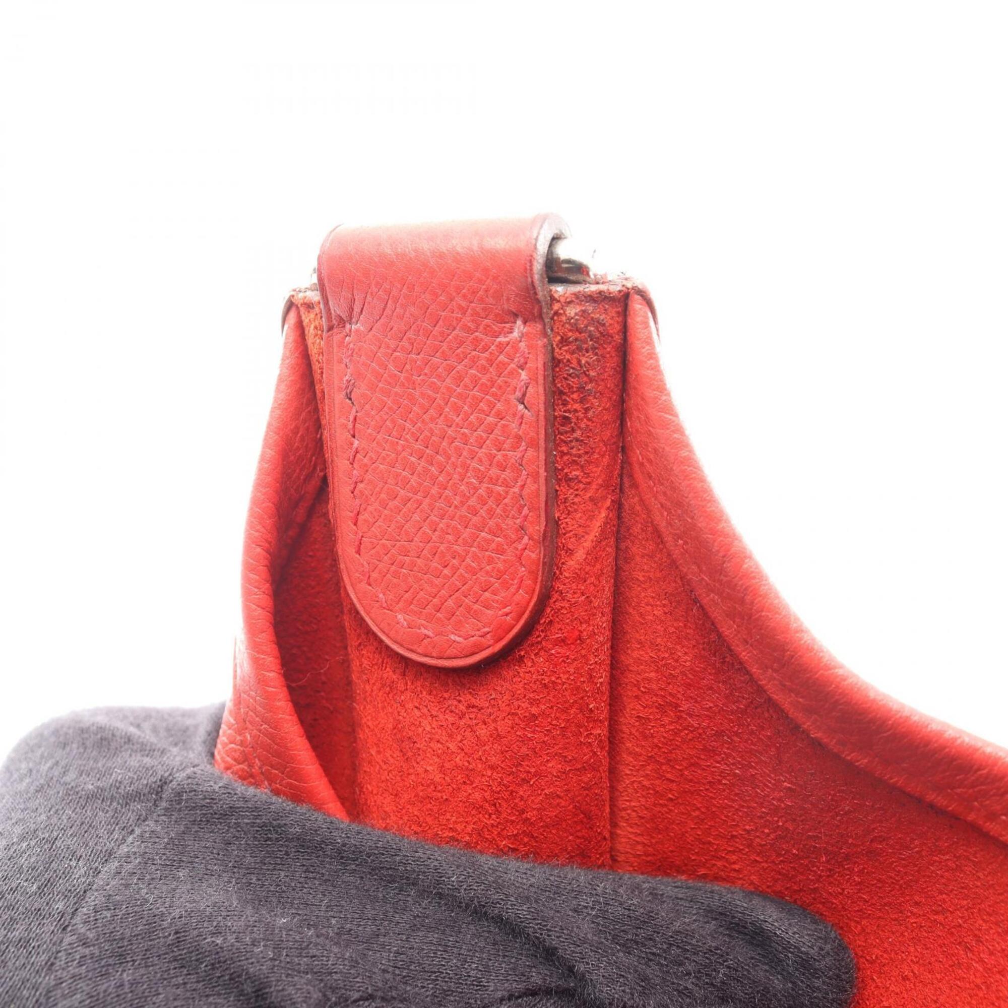 Hermes Red Color Rouge Casaque Epsom Leather Shoulder Bag (Pre-Owned)