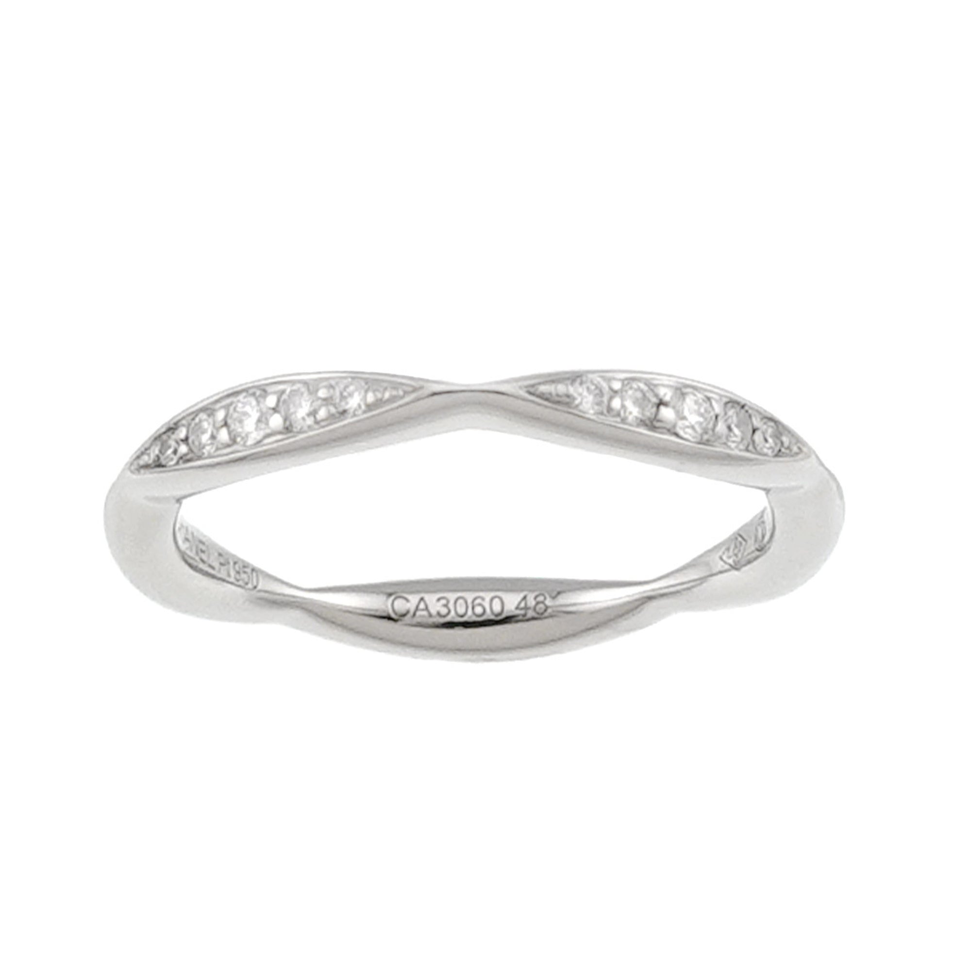 Chanel Platinum 950 Band Ring (Pre-Owned)