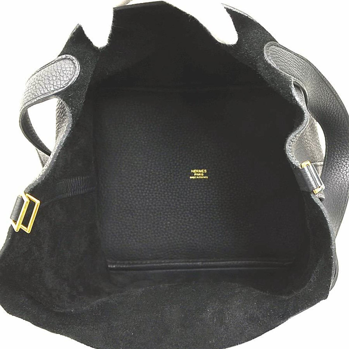 Hermes Black Taurillon Clemence Leather Handbag (Pre-Owned)