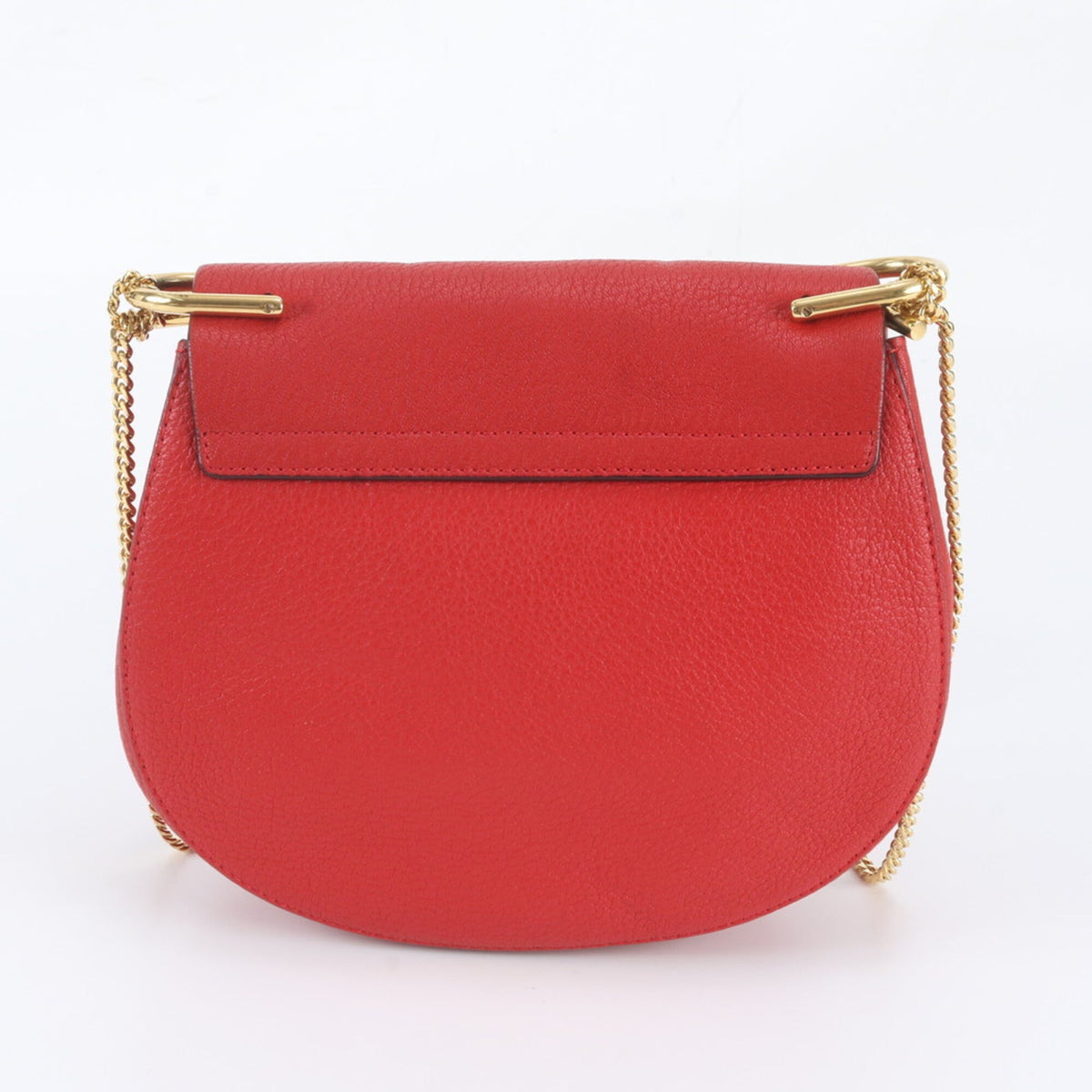 Chloé Gold Red Color Leather Crossbody Bag Shoulder Bag (Pre-Owned)