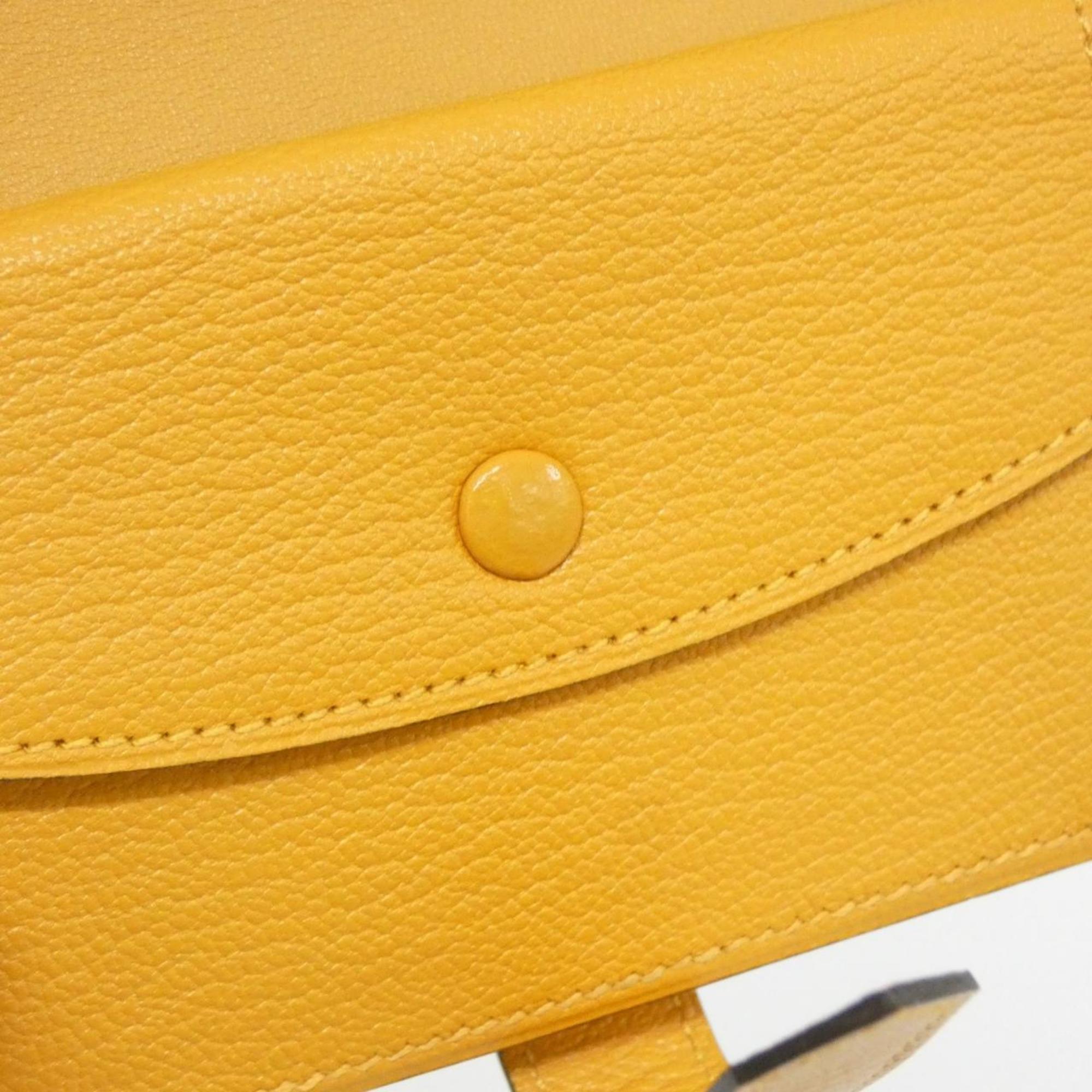 Hermes Moutarde Chevre Leather Wallet (Bi-Fold) (Pre-Owned)