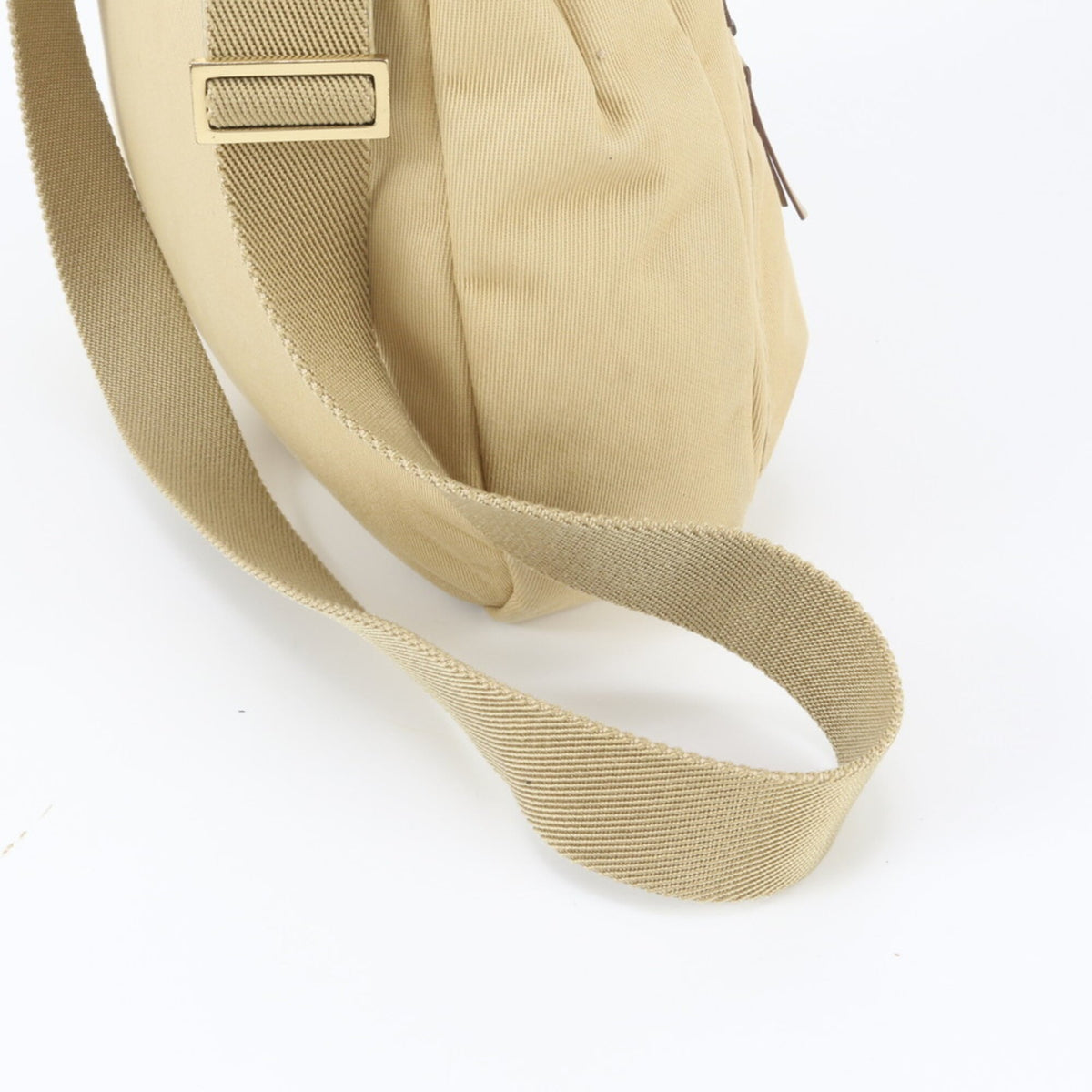 Gucci Beige Leather Canvas Crossbody Bag Handbag Shoulder Bag Tote Bag (Pre-Owned)