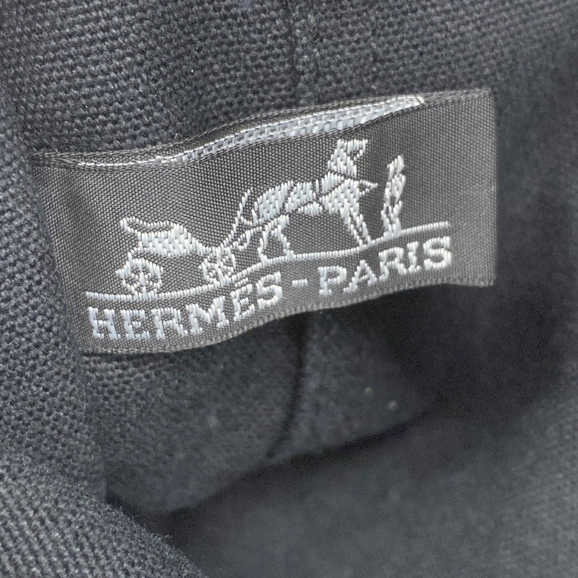 Hermes Black Canvas Tote Bag (Pre-Owned)
