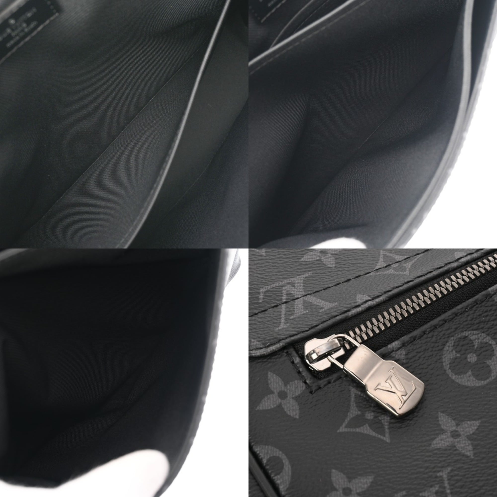 Louis Vuitton Black Monogram Canvas Shoulder Bag (Pre-Owned)