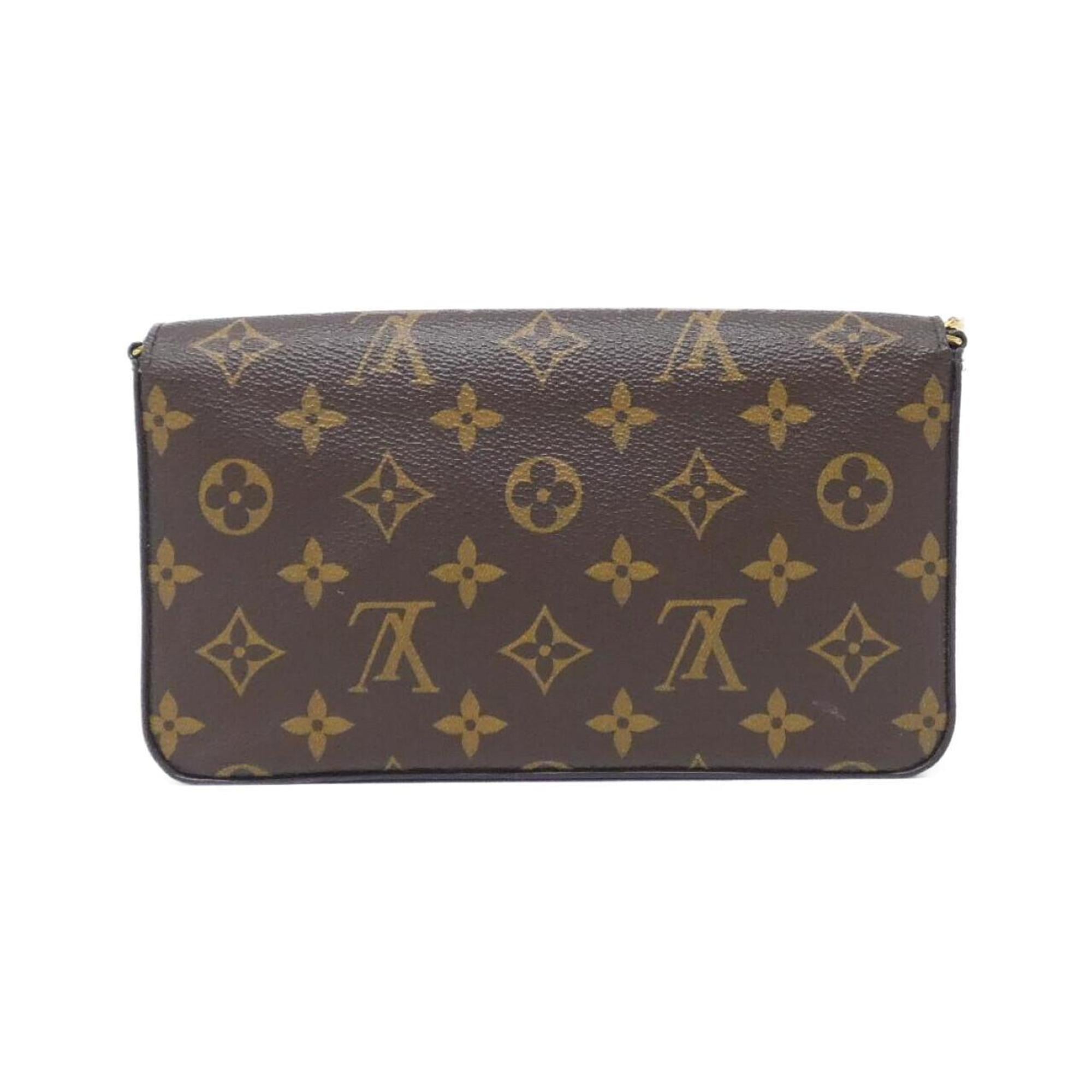 Louis Vuitton Monogram Marron Coated Canvas Pochette Shoulder Bag (Pre-Owned)