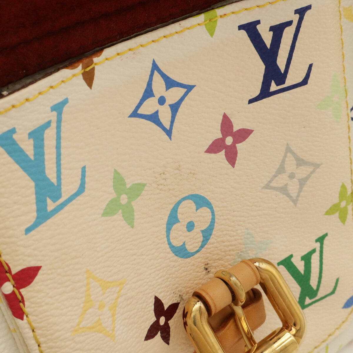 Louis Vuitton Blanc Monogram Canvas Shoulder Bag (Pre-Owned)