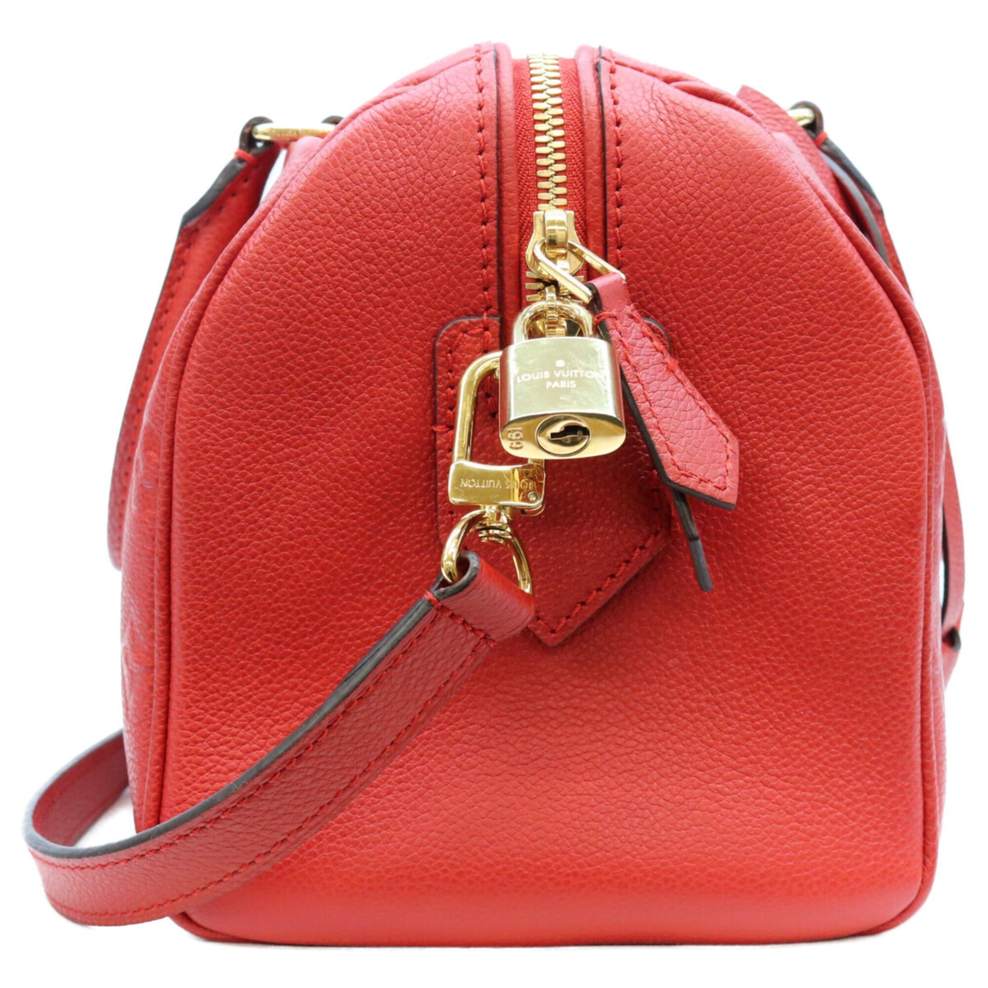 Louis Vuitton Red Color Monogram Empreinte Boston Bag Shoulder Bag (Pre-Owned)