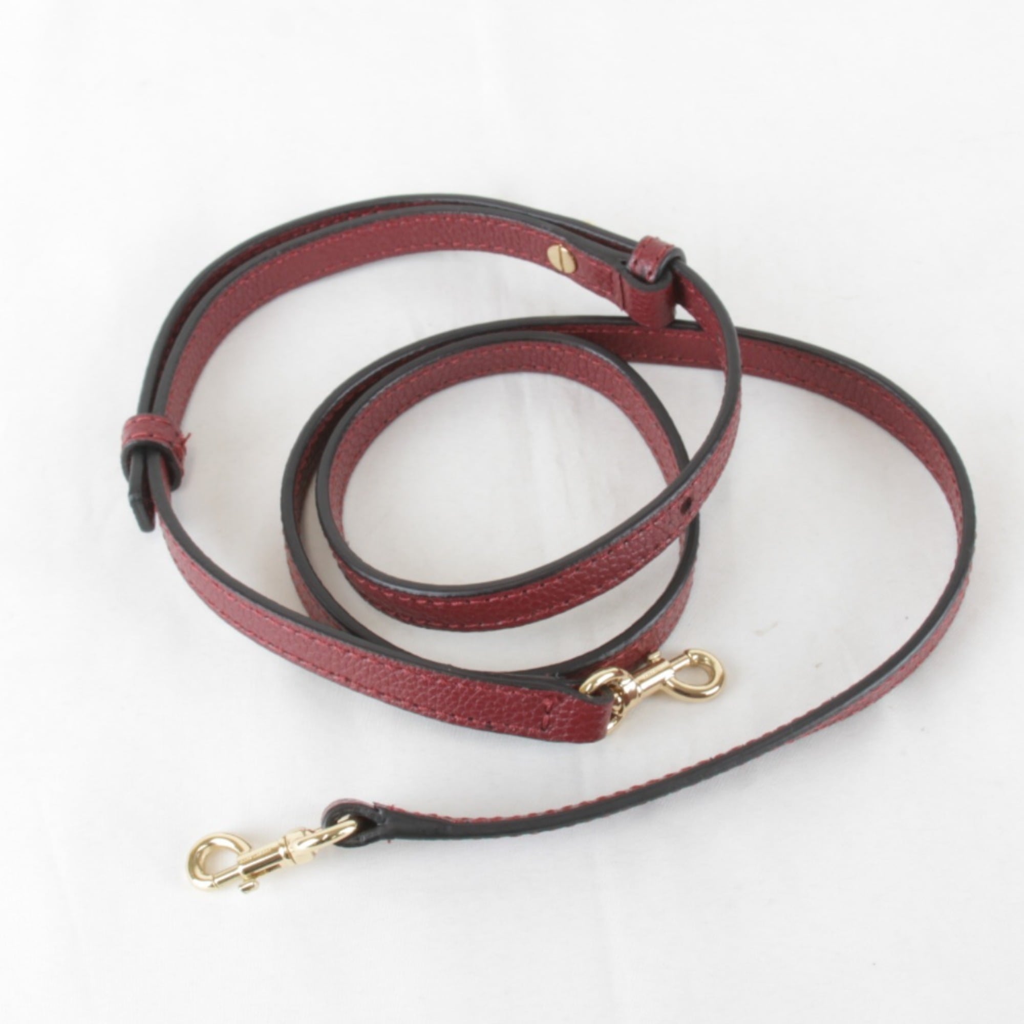Marc Jacobs Red Color Wine Leather Shoulder Bag (Pre-Owned)