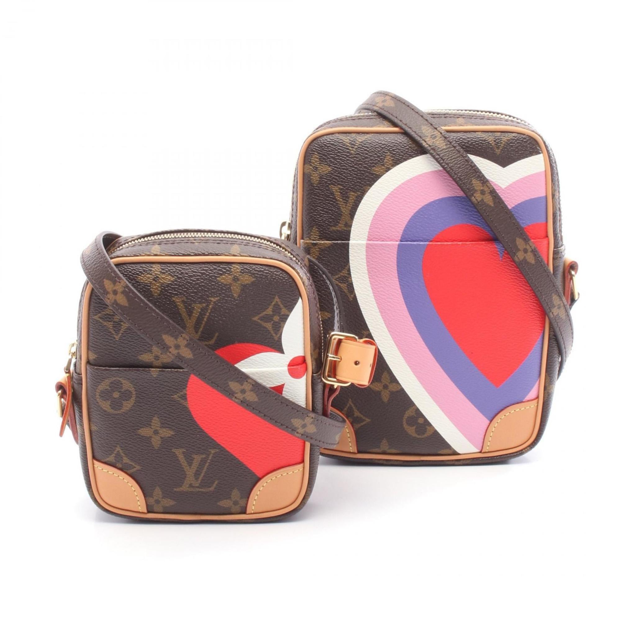 Louis Vuitton Brown Multi-Color Coated Canvas Leather Shoulder Bag (Pre-Owned)
