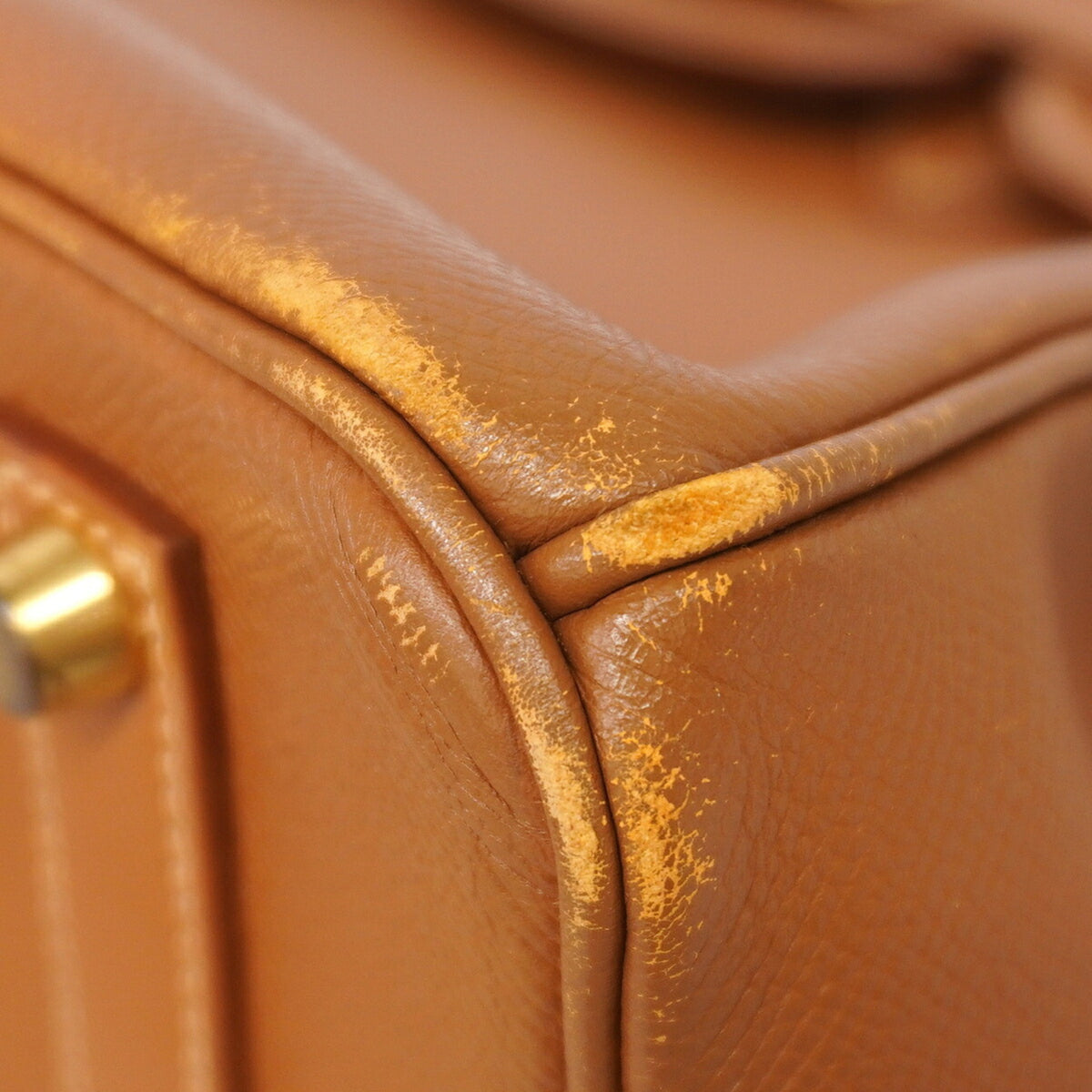 Hermes Gold Courchevel Leather Handbag (Pre-Owned)