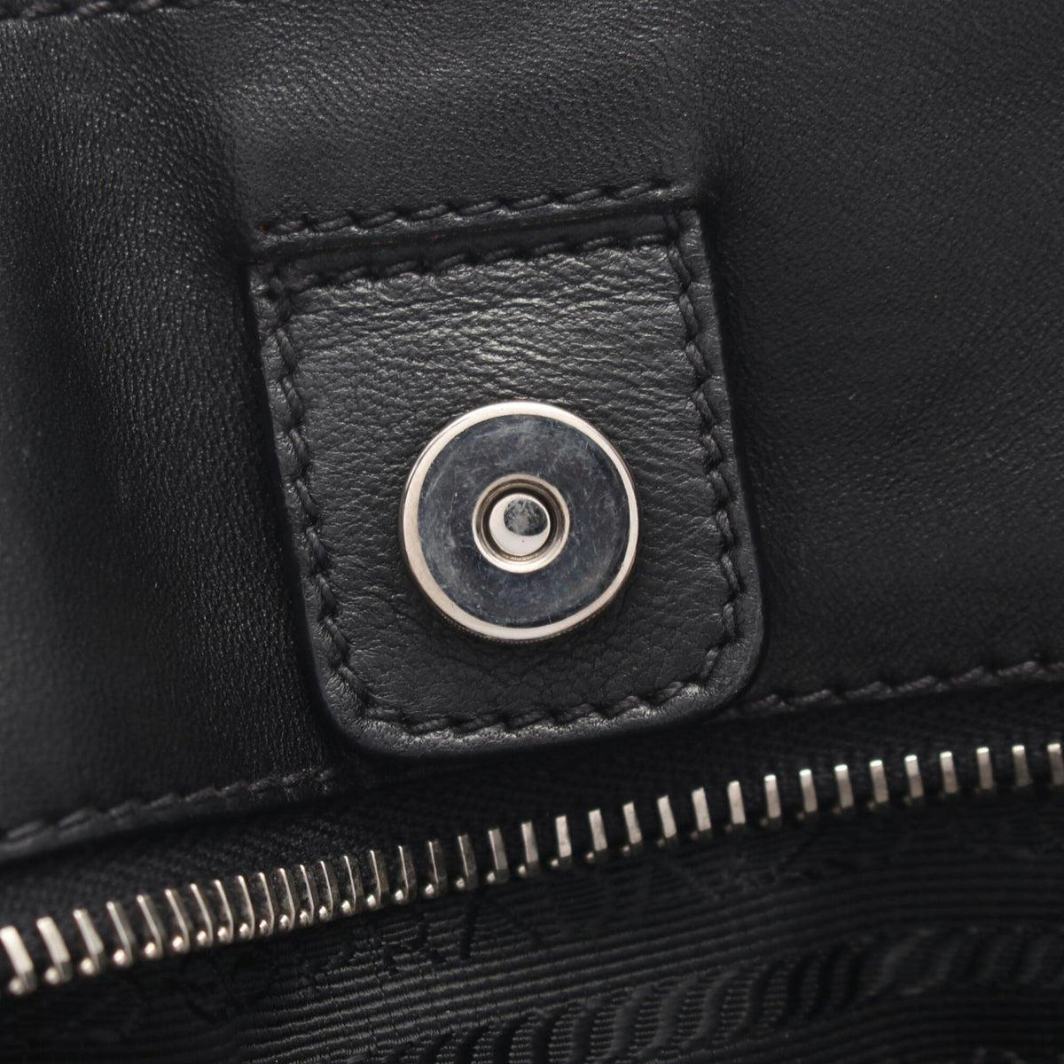 Prada Black Nylon Leather Handbag (Pre-Owned)