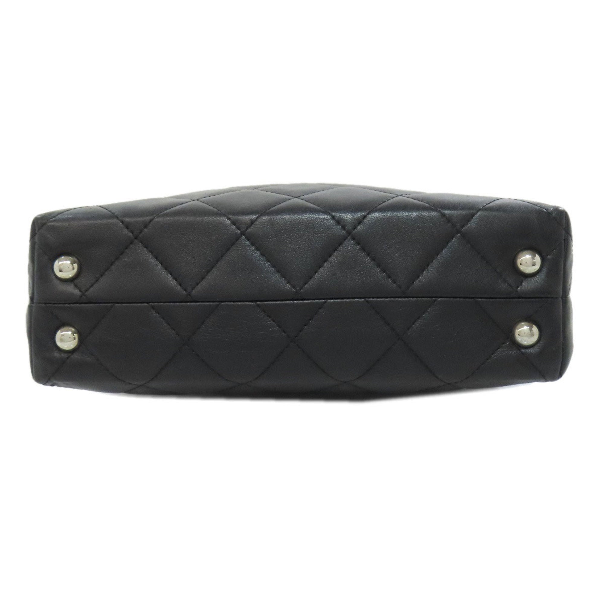 Chanel Matelasse Black Leather Tote Bag (Pre-Owned)