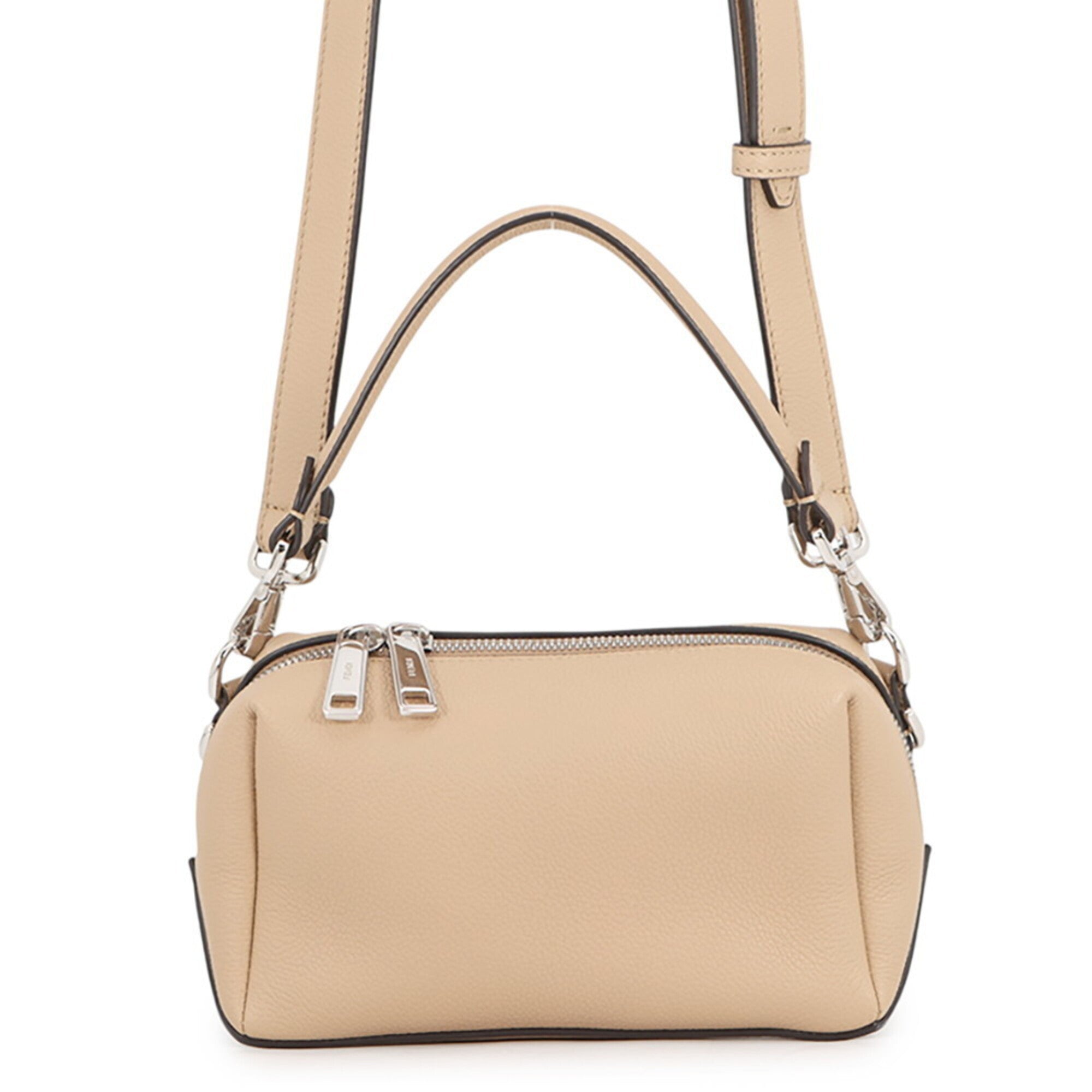 Fendi Beige Leather Handbag Shoulder Bag (Pre-Owned)