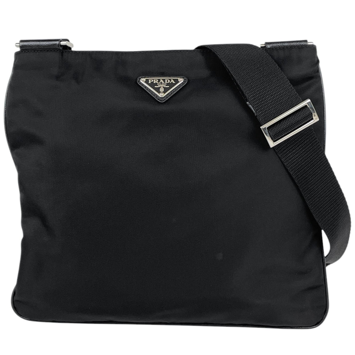 Prada Black Nylon Leather Shoulder Bag (Pre-Owned)