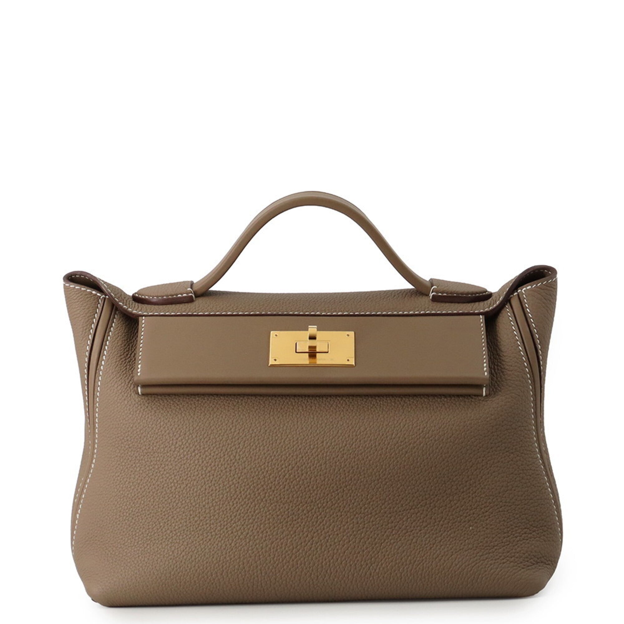 Hermes Etoupe Gray Togo Leather Swift Leather Handbag (Pre-Owned)