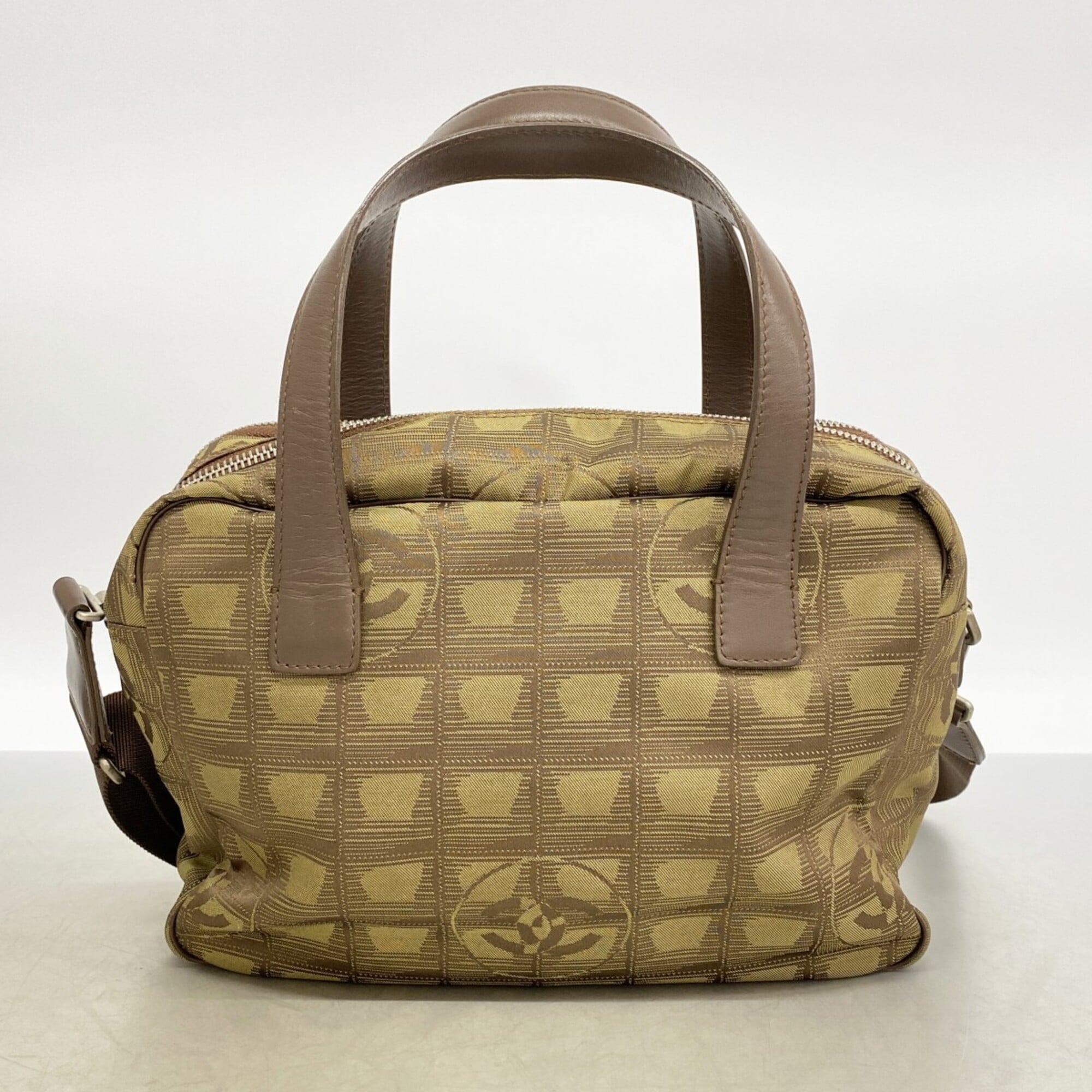 Chanel Khaki Nylon Handbag (Pre-Owned)