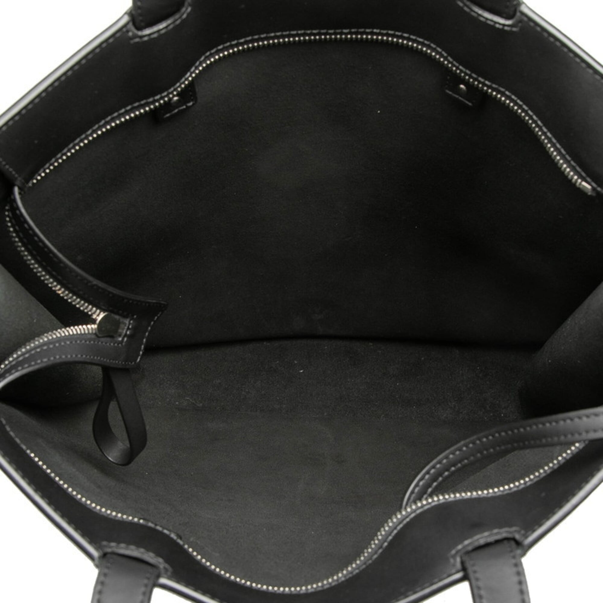 Valentino Black Leather Handbag Tote Bag (Pre-Owned)