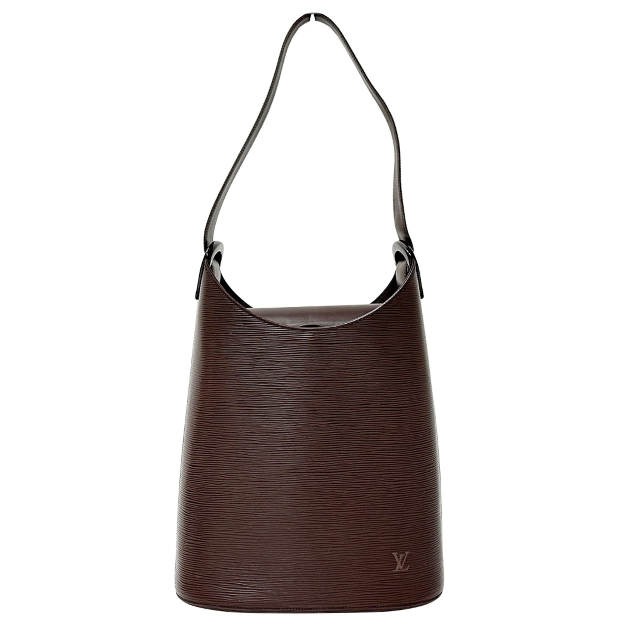 Louis Vuitton Brown Moka White Epi Leather Handbag Shoulder Bag (Pre-Owned)