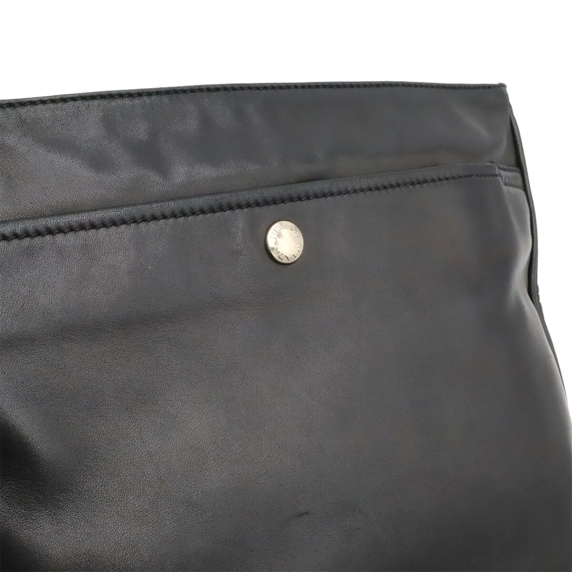 Prada Black Nero Leather Shoulder Bag Sling Bag (Pre-Owned)