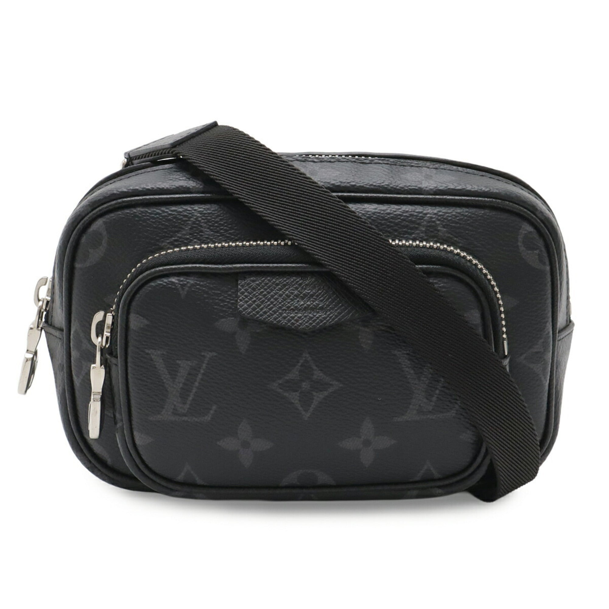Louis Vuitton Black Gray Monogram Eclipse Canvas Pochette Pouch Shoulder Bag Sling Bag (Pre-Owned)