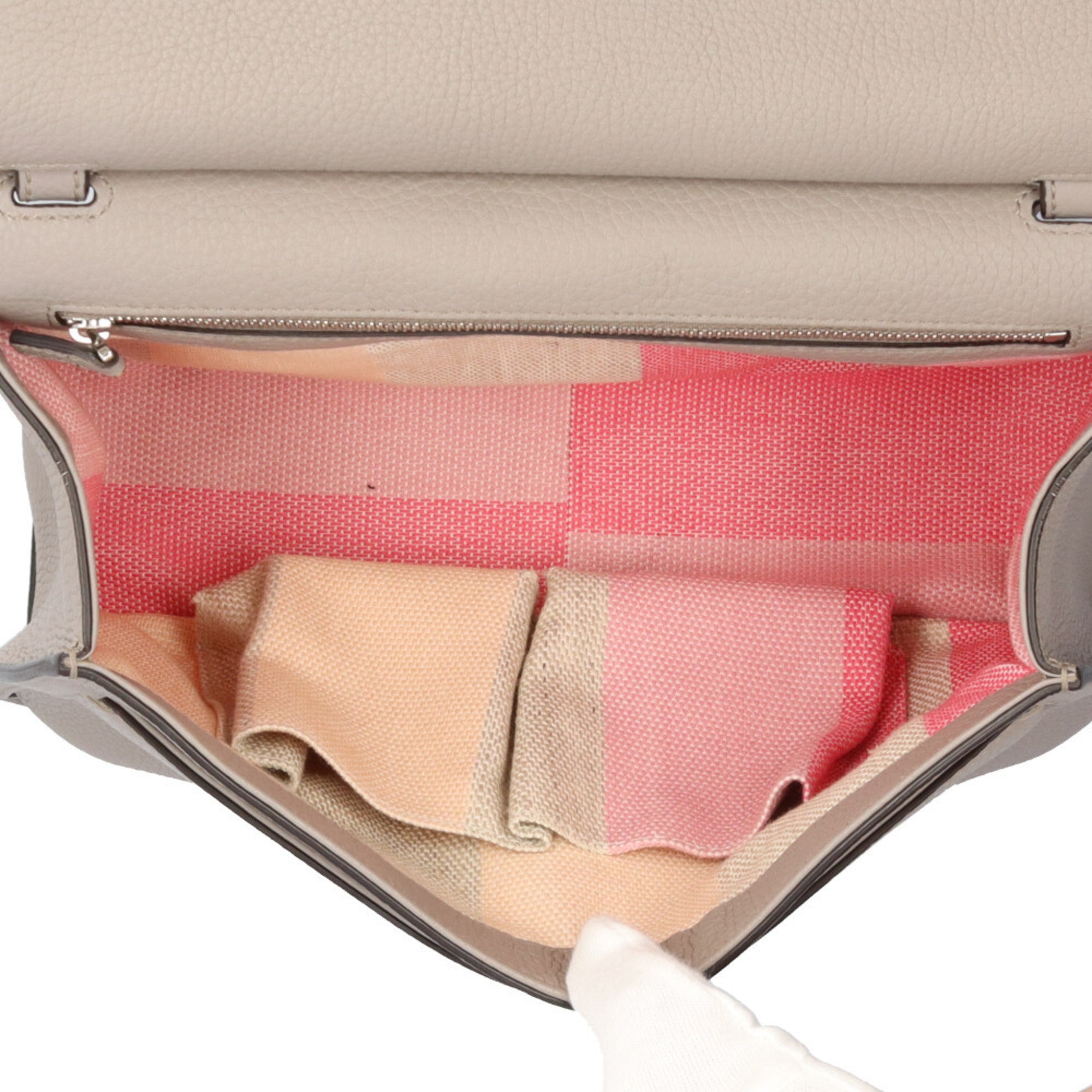 Gucci Gray Leather Shoulder Bag (Pre-Owned)