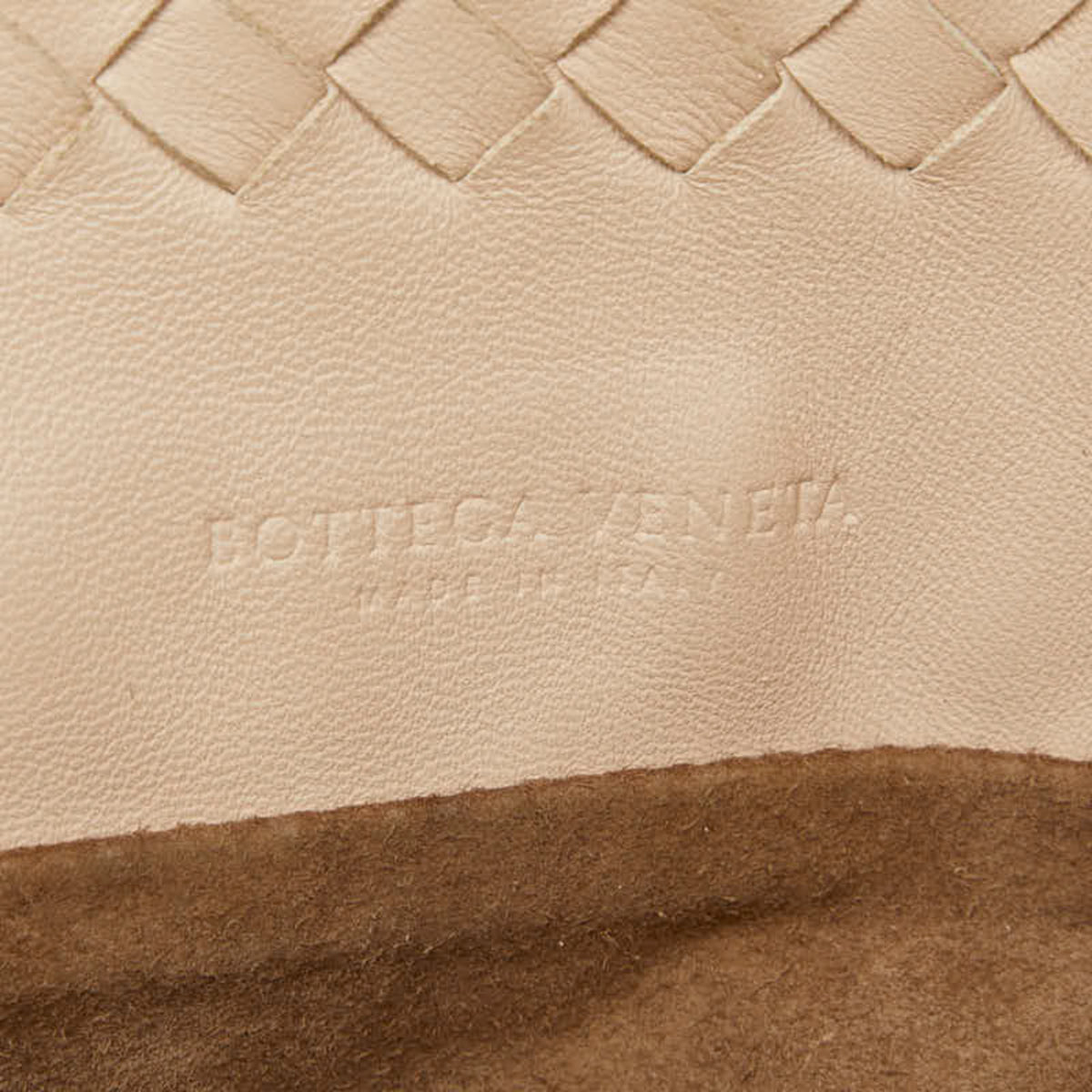Bottega Veneta Pink Beige Leather Handbag Tote Bag (Pre-Owned)