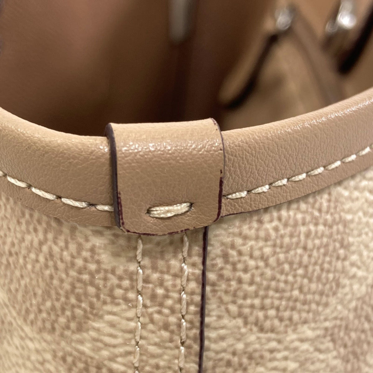 Coach Beige Pvc Tote Bag (Pre-Owned)