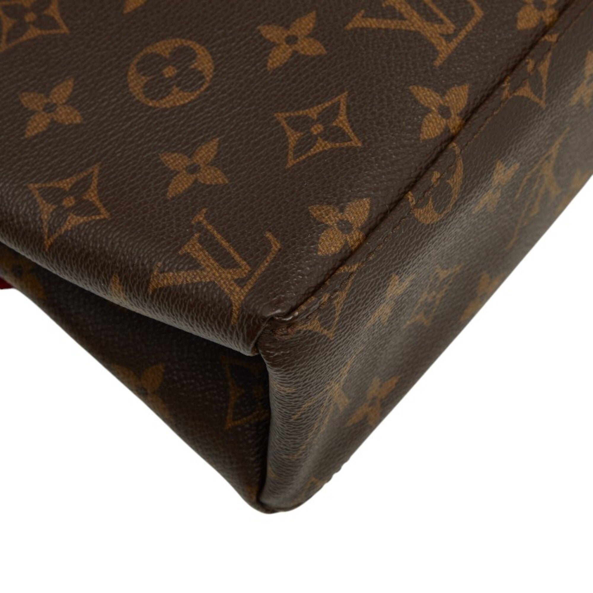 Louis Vuitton Brown Coquelicots Red Color Pvc Leather Shoulder Bag (Pre-Owned)