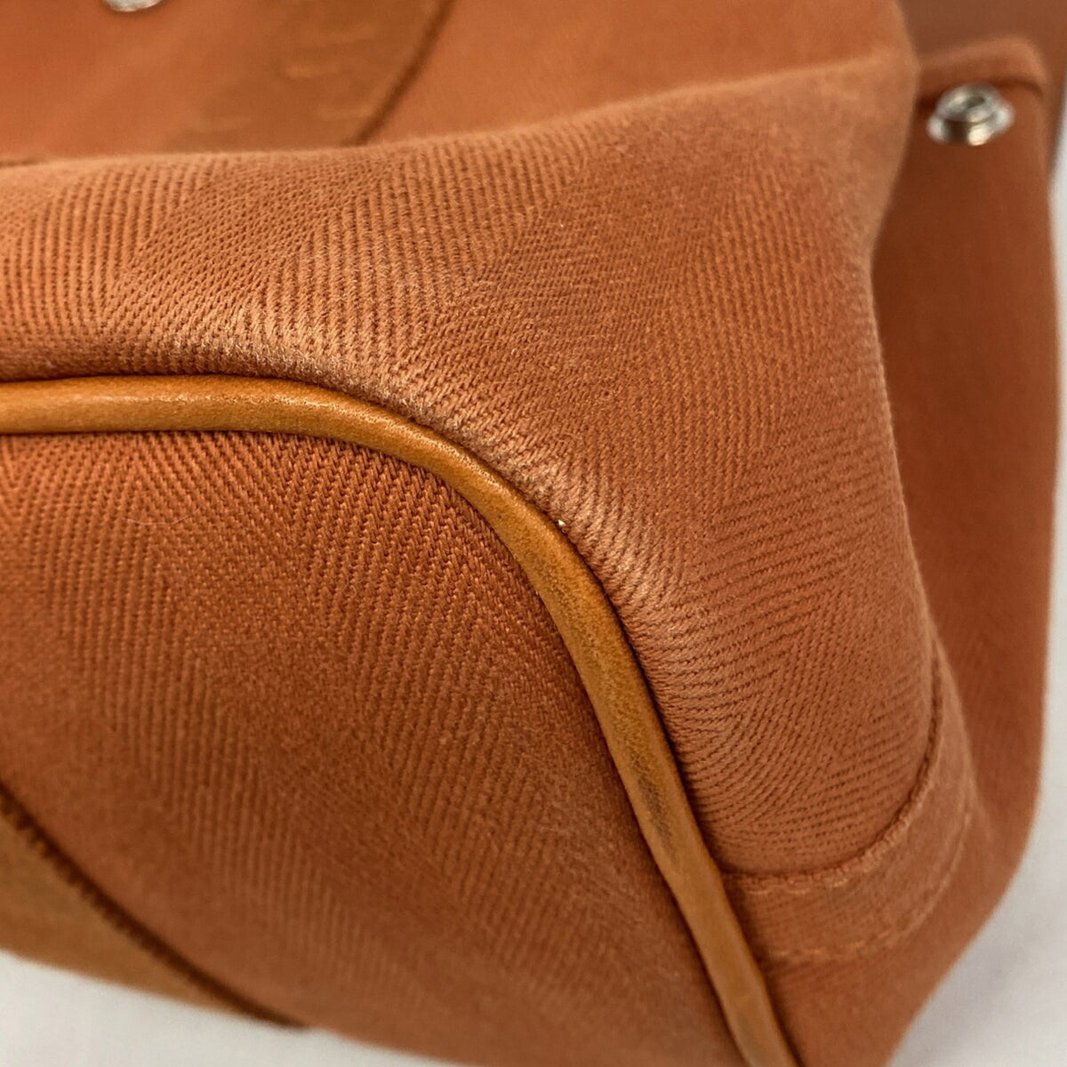 Hermes Orange Toile Chevron Tote Bag (Pre-Owned)