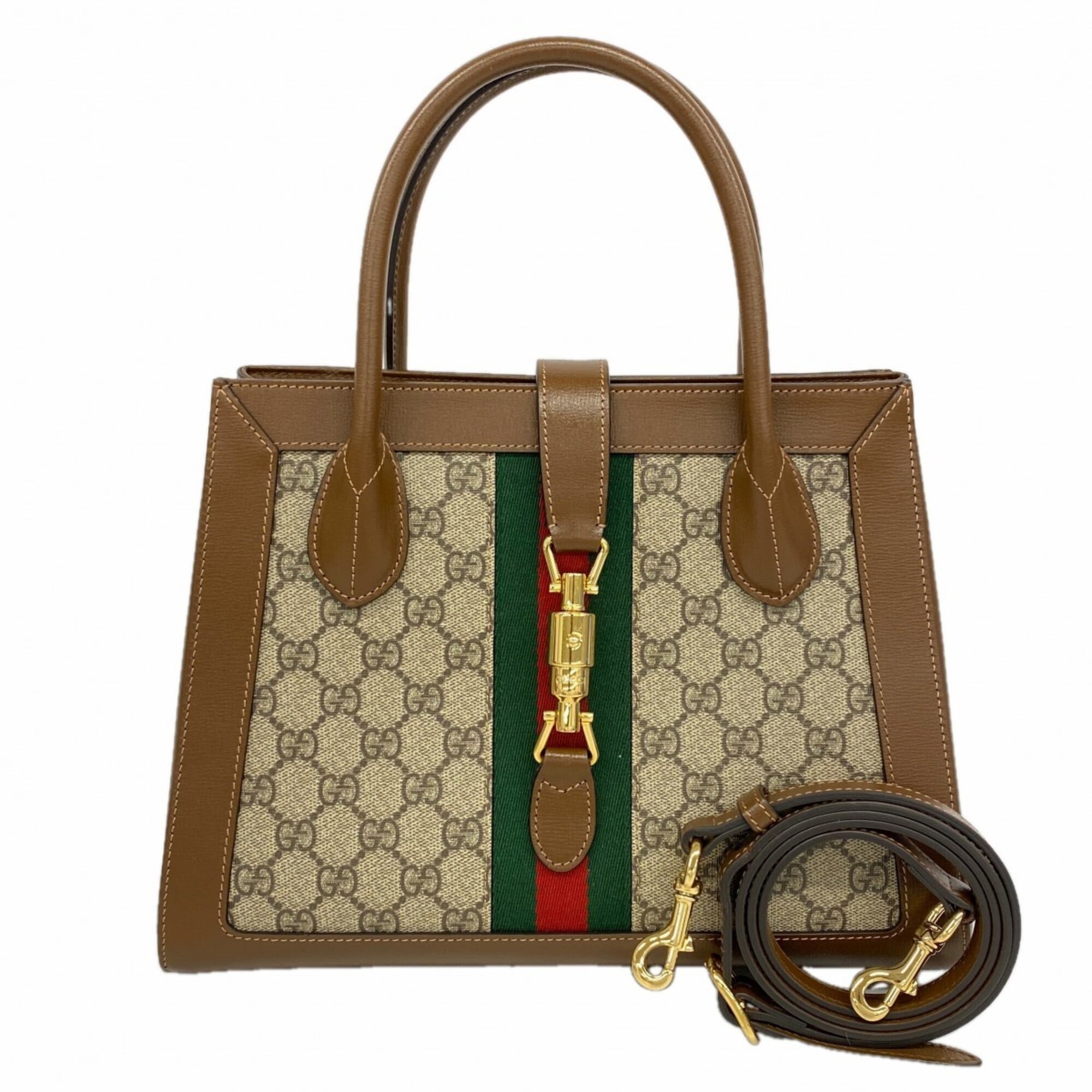 Gucci Brown Pvc Handbag (Pre-Owned)