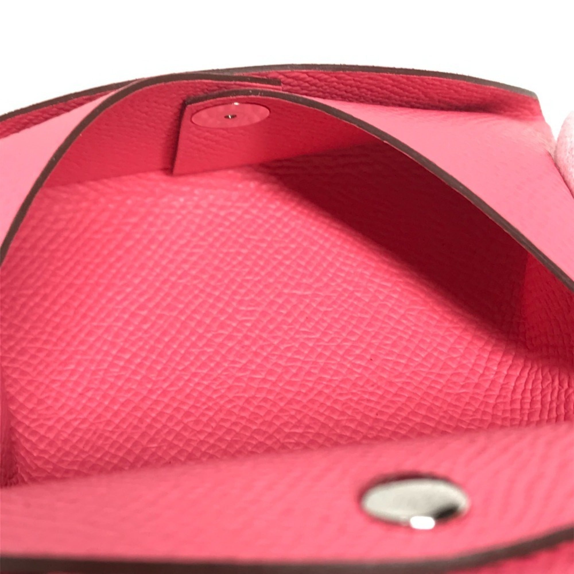Hermes Pink Epsom Leather Coin Purse/Coin Case (Pre-Owned)