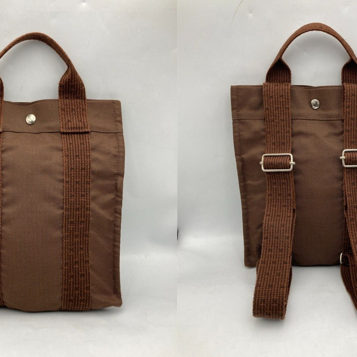 Hermes Brown Polyamide Polyester Backpack (Pre-Owned)