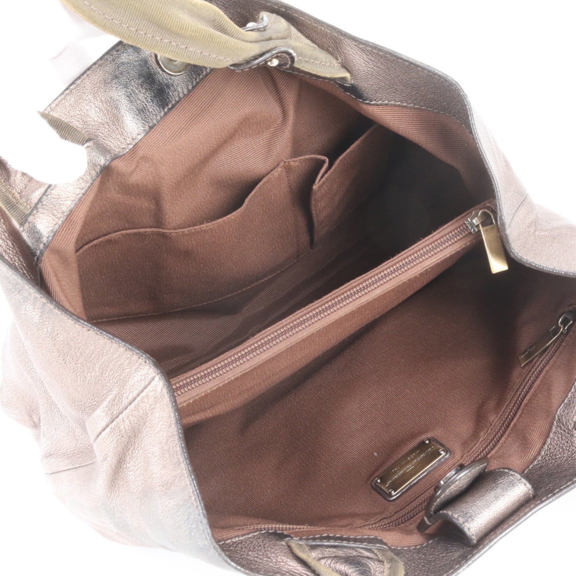 Salvatore Ferragamo Green Khaki Leather Handbag Shoulder Bag Tote Bag (Pre-Owned)