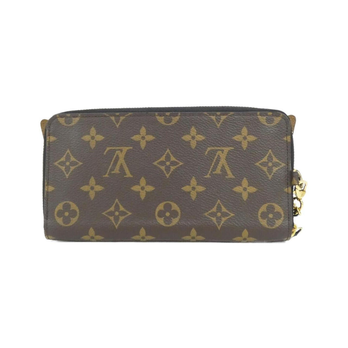 Louis Vuitton Marron Coated Canvas Long Wallet (Bi-Fold) (Pre-Owned)