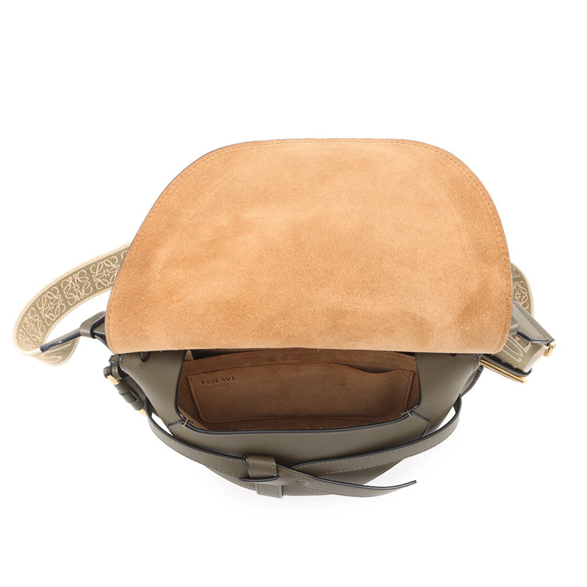 Loewe Olive Leather Handbag Shoulder Bag (Pre-Owned)