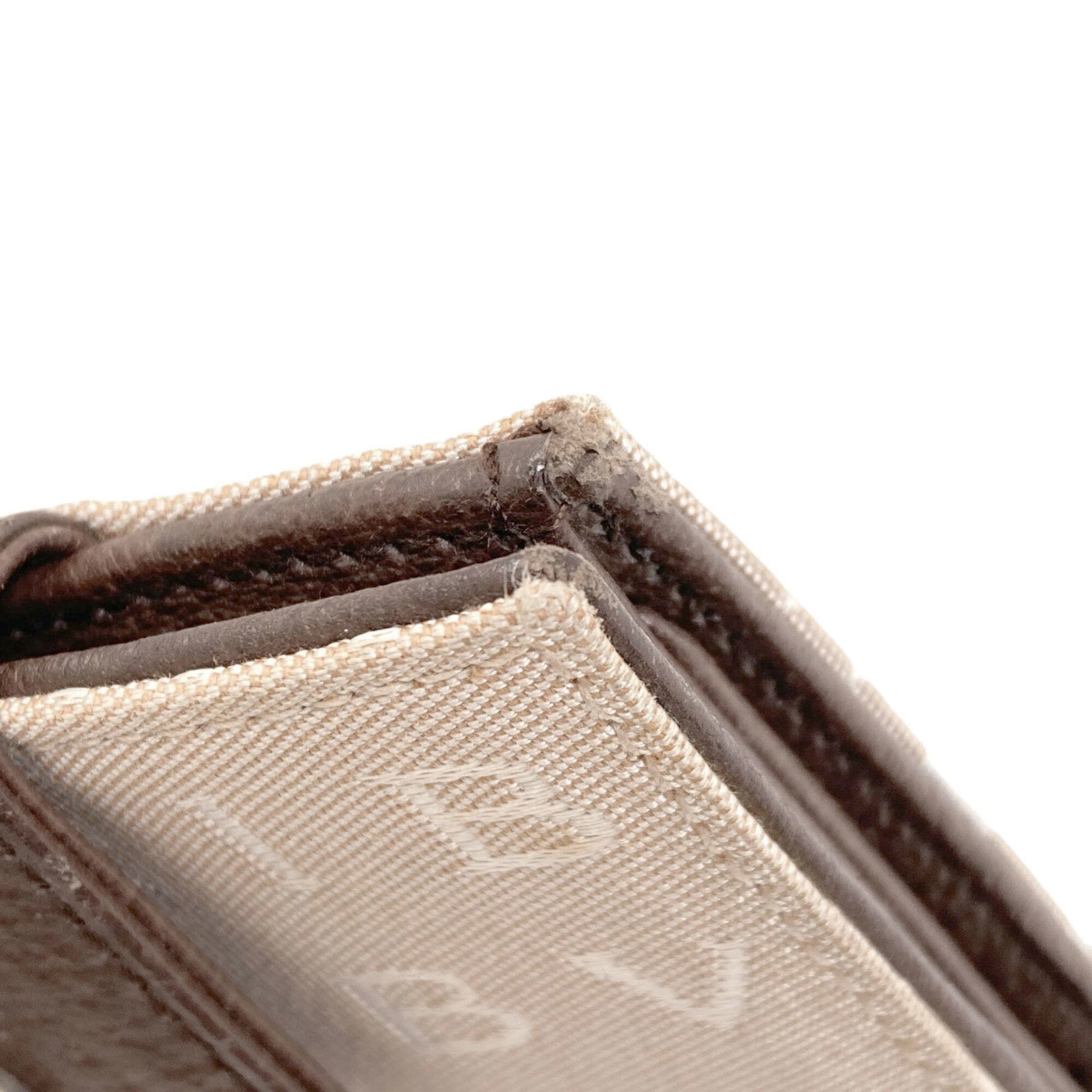 Bvlgari Logomania Brown Canvas Leather Wallet (Bi-Fold) (Pre-Owned)