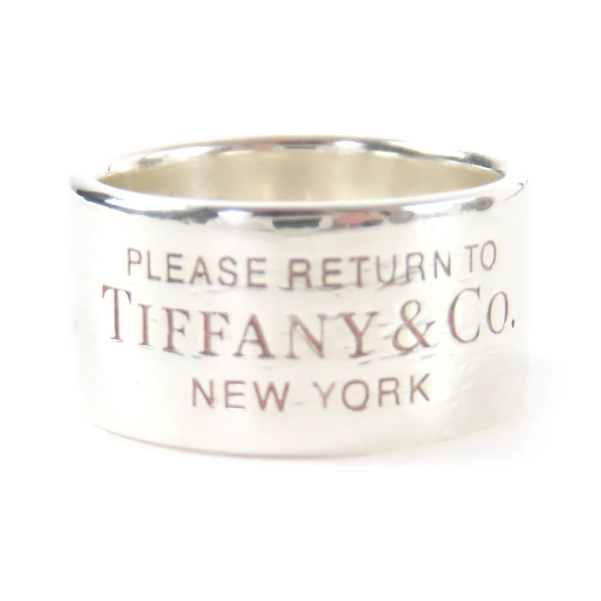 Tiffany Silver Silver 925 Band Ring (Pre-Owned)