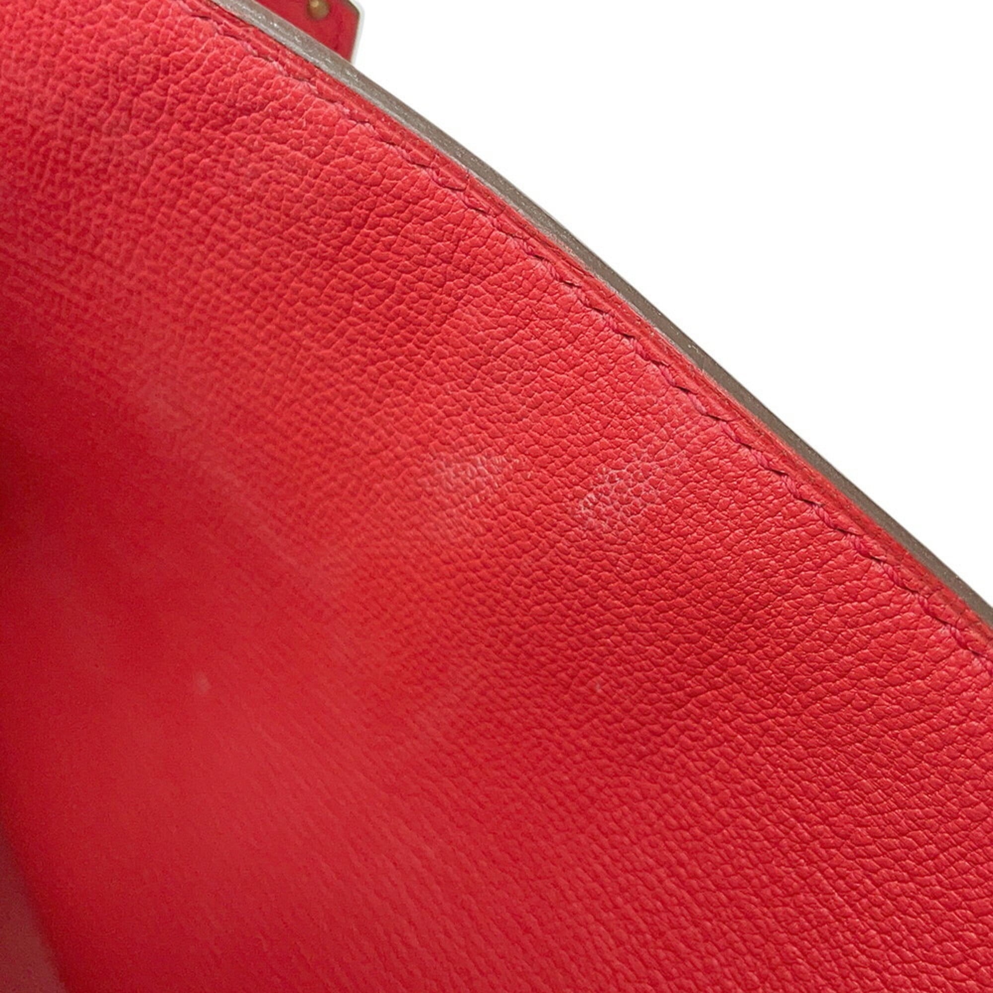 Hermes Red Color Togo Leather Backpack (Pre-Owned)