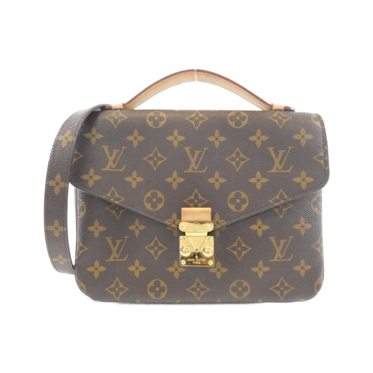 Louis Vuitton Marron Monogram Coated Canvas Handbag Pochette (Pre-Owned)