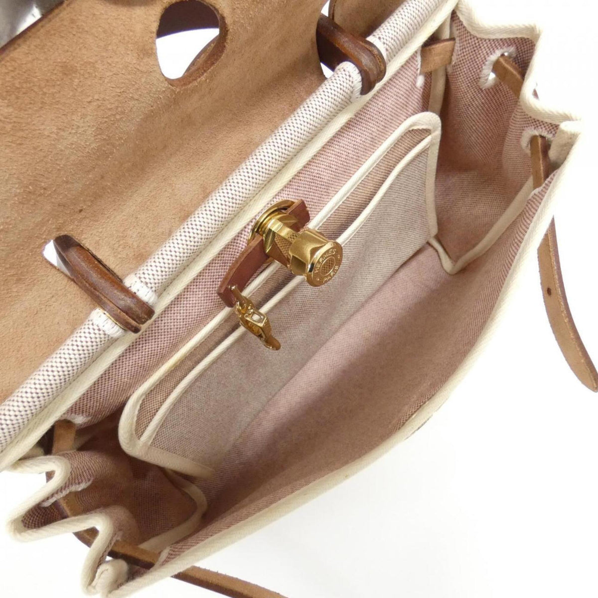 Hermes Havane Toile H Handbag (Pre-Owned)