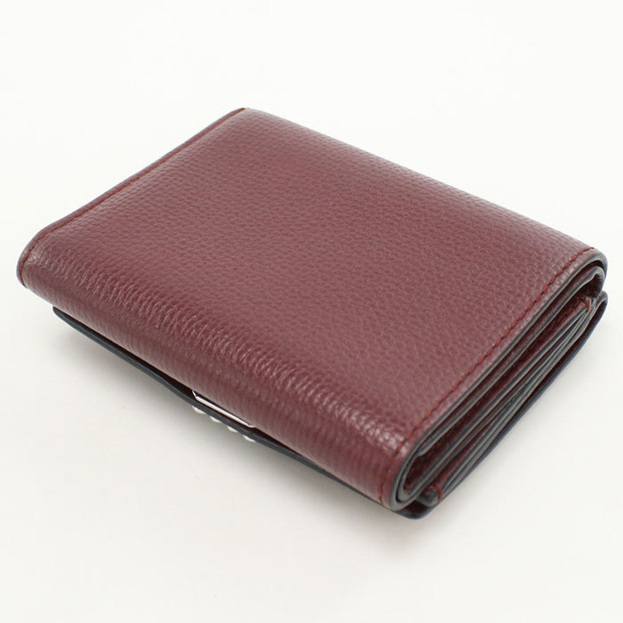 Loewe Wine Leather Wallet (Tri-Fold) (Pre-Owned)