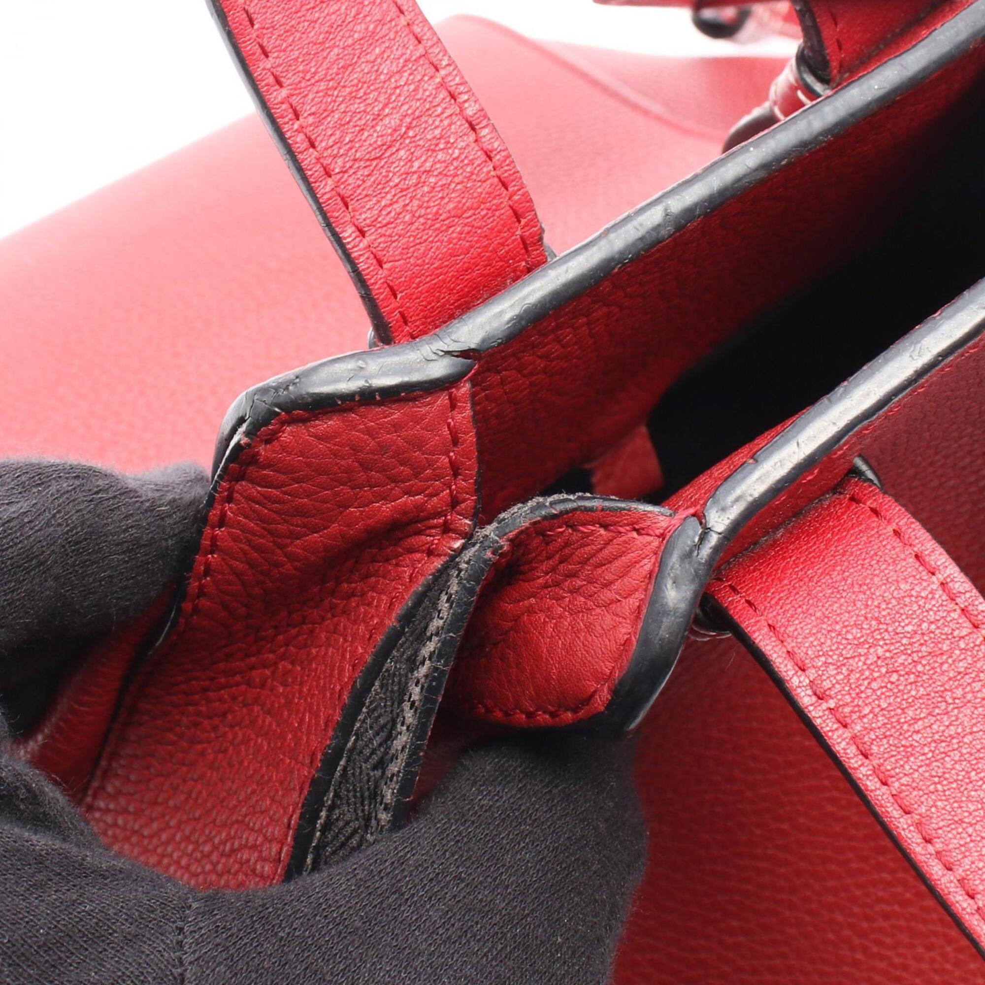 Loewe Hammock Red Color Leather Handbag (Pre-Owned)