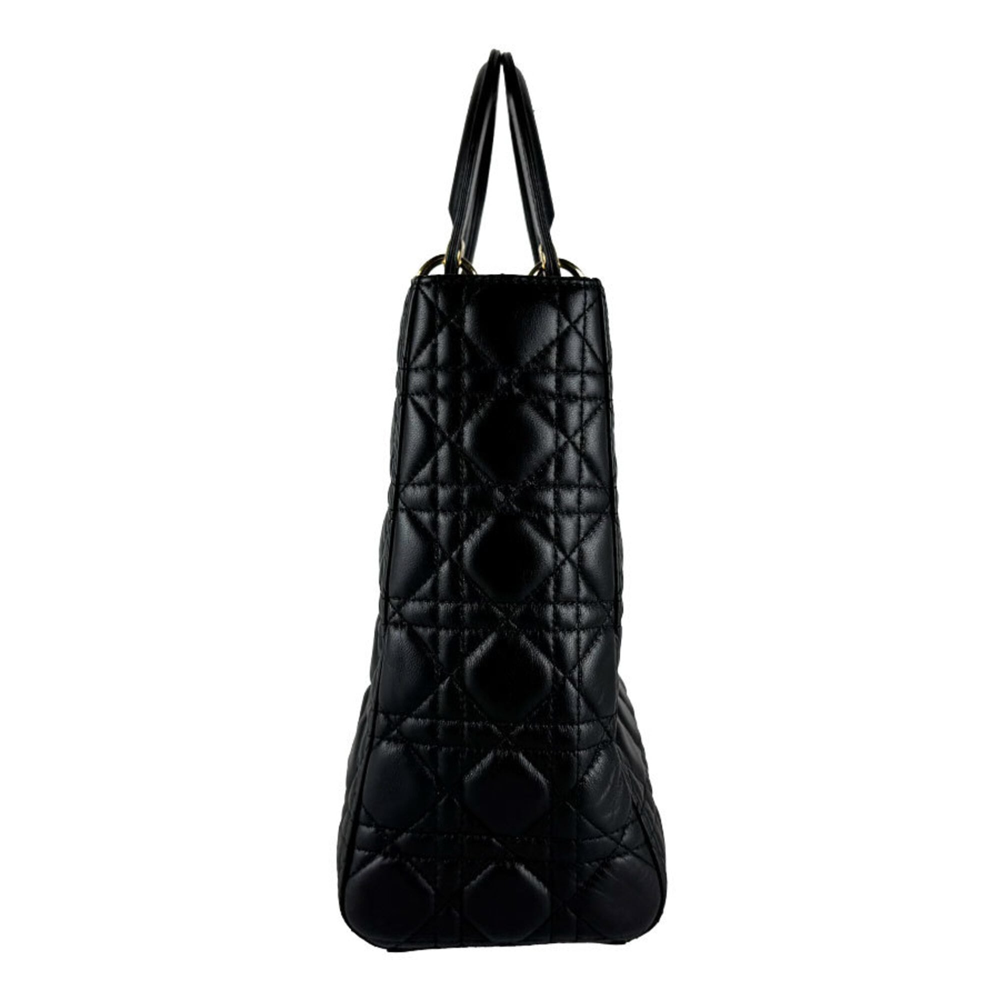Christian Dior Black Leather Handbag Shoulder Bag (Pre-Owned)