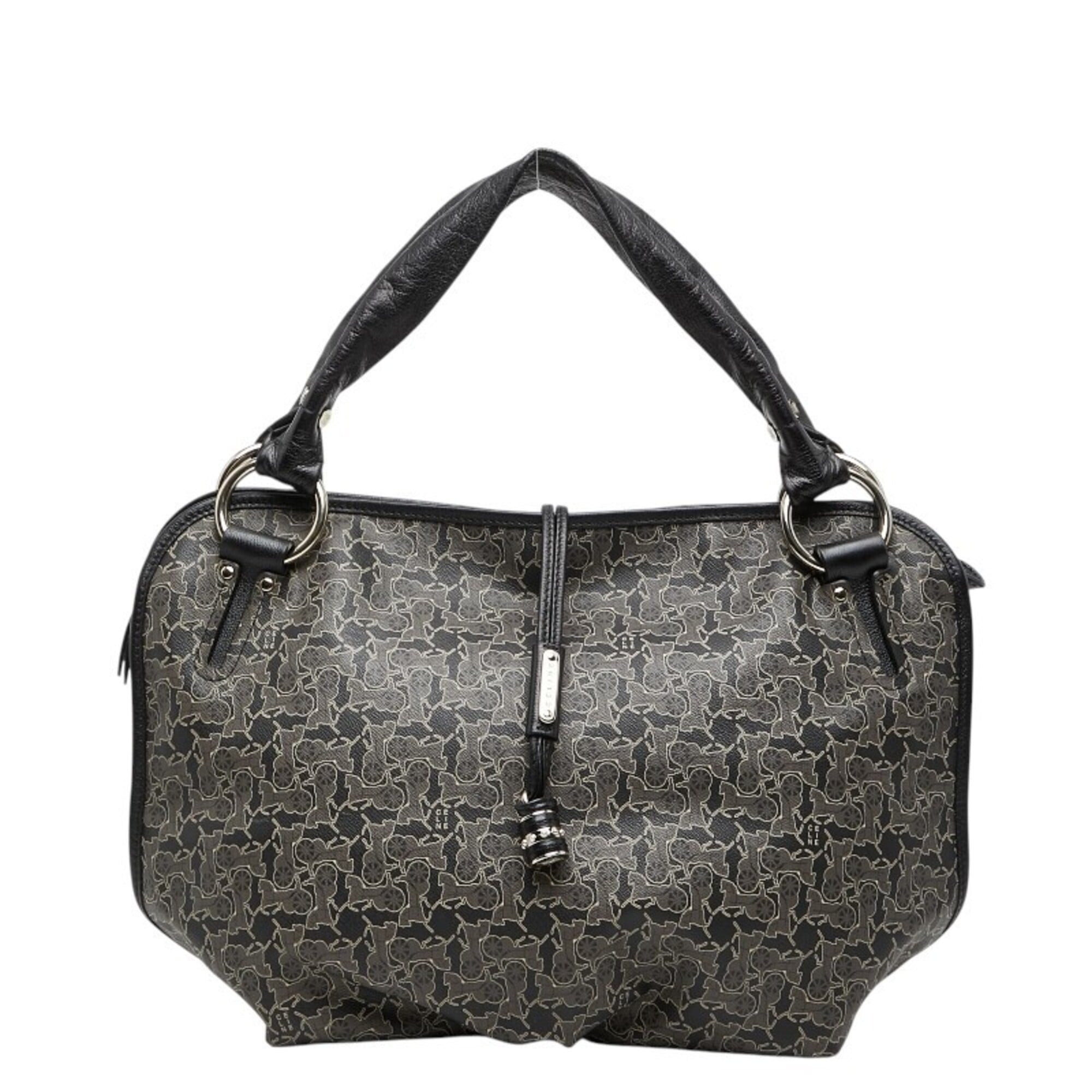Celine Bittersweet Black Gray Pvc Leather Handbag (Pre-Owned)
