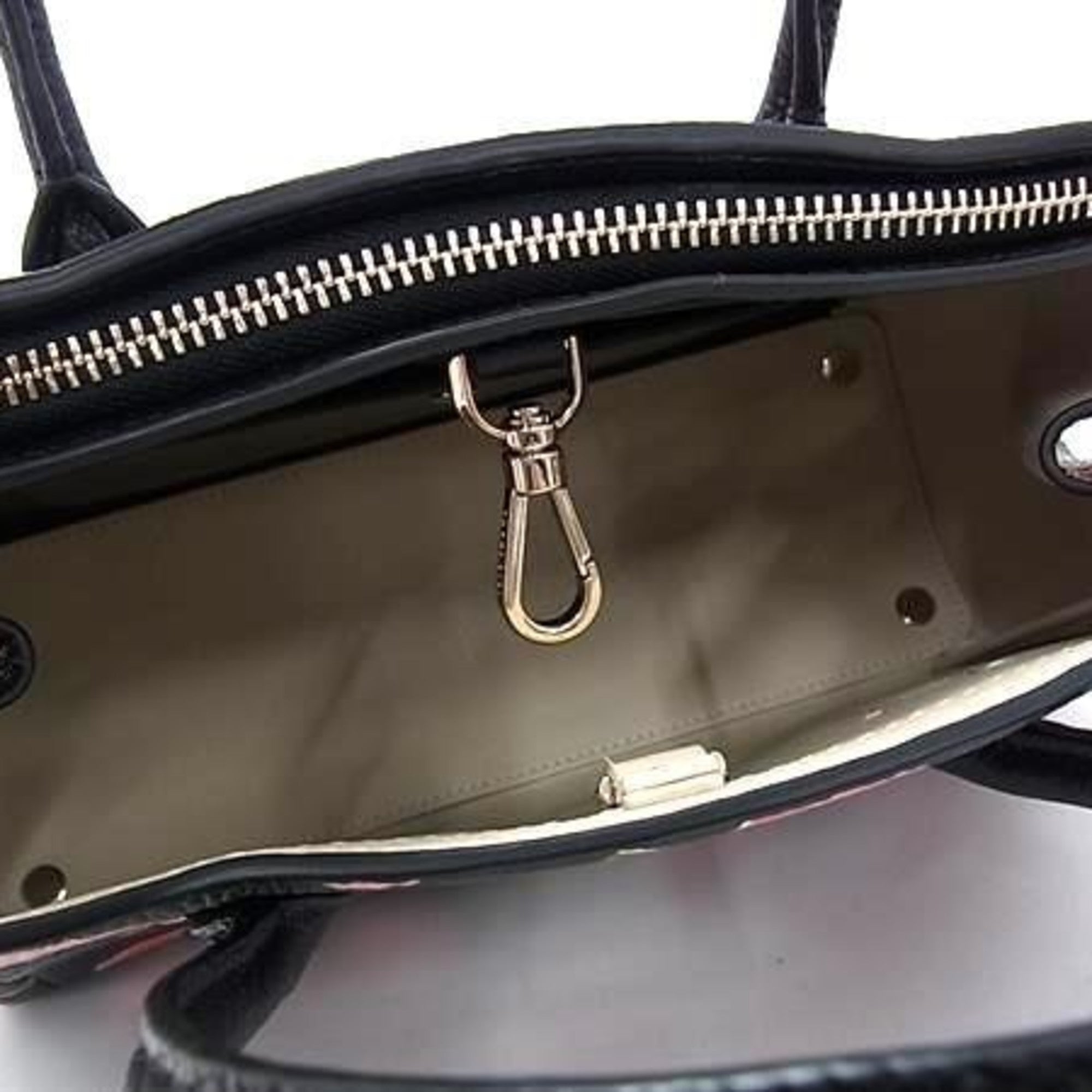 Kate Spade Black Leather Handbag Shoulder Bag Tote Bag (Pre-Owned)