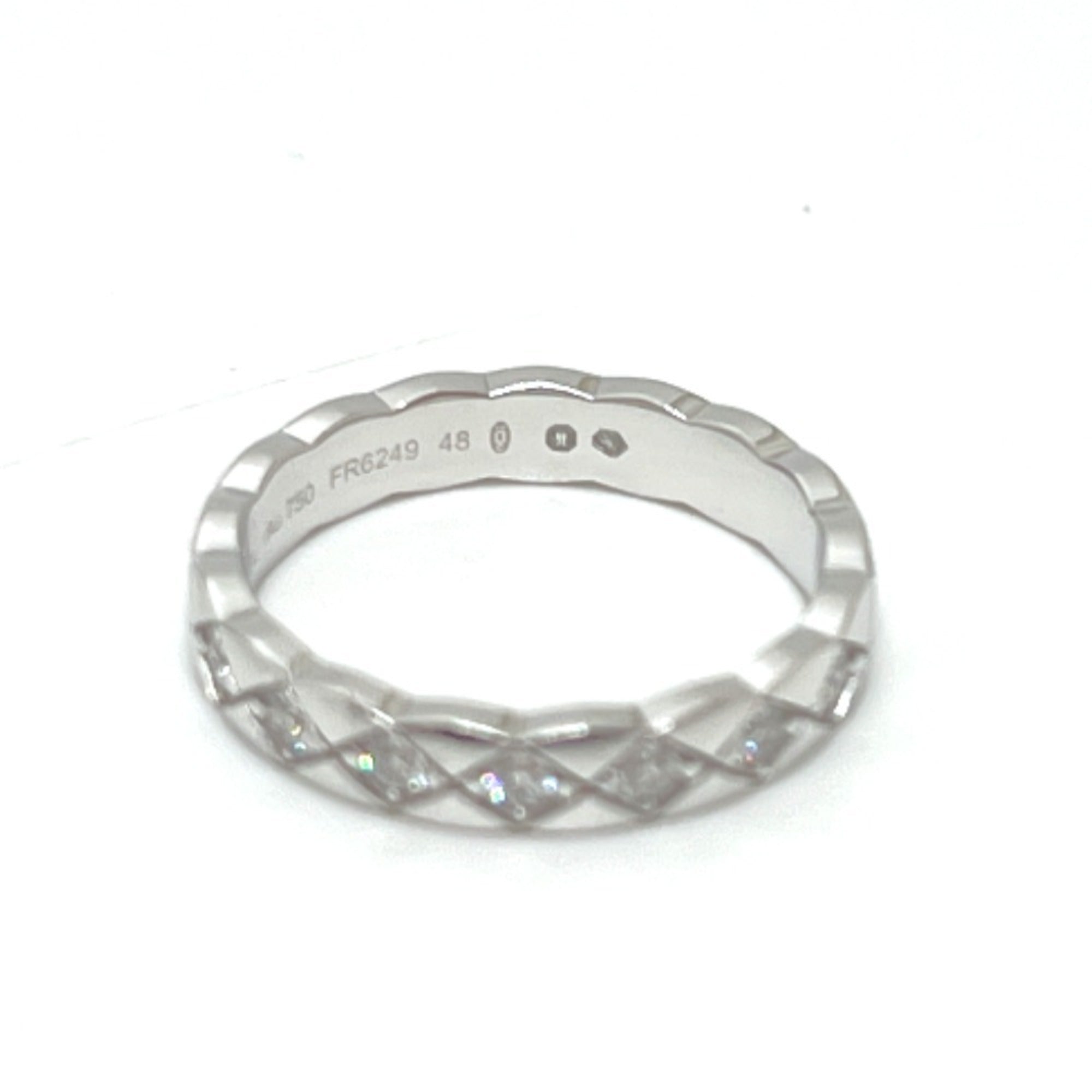 Chanel White Gold White Gold (18K) Band Ring (Pre-Owned)
