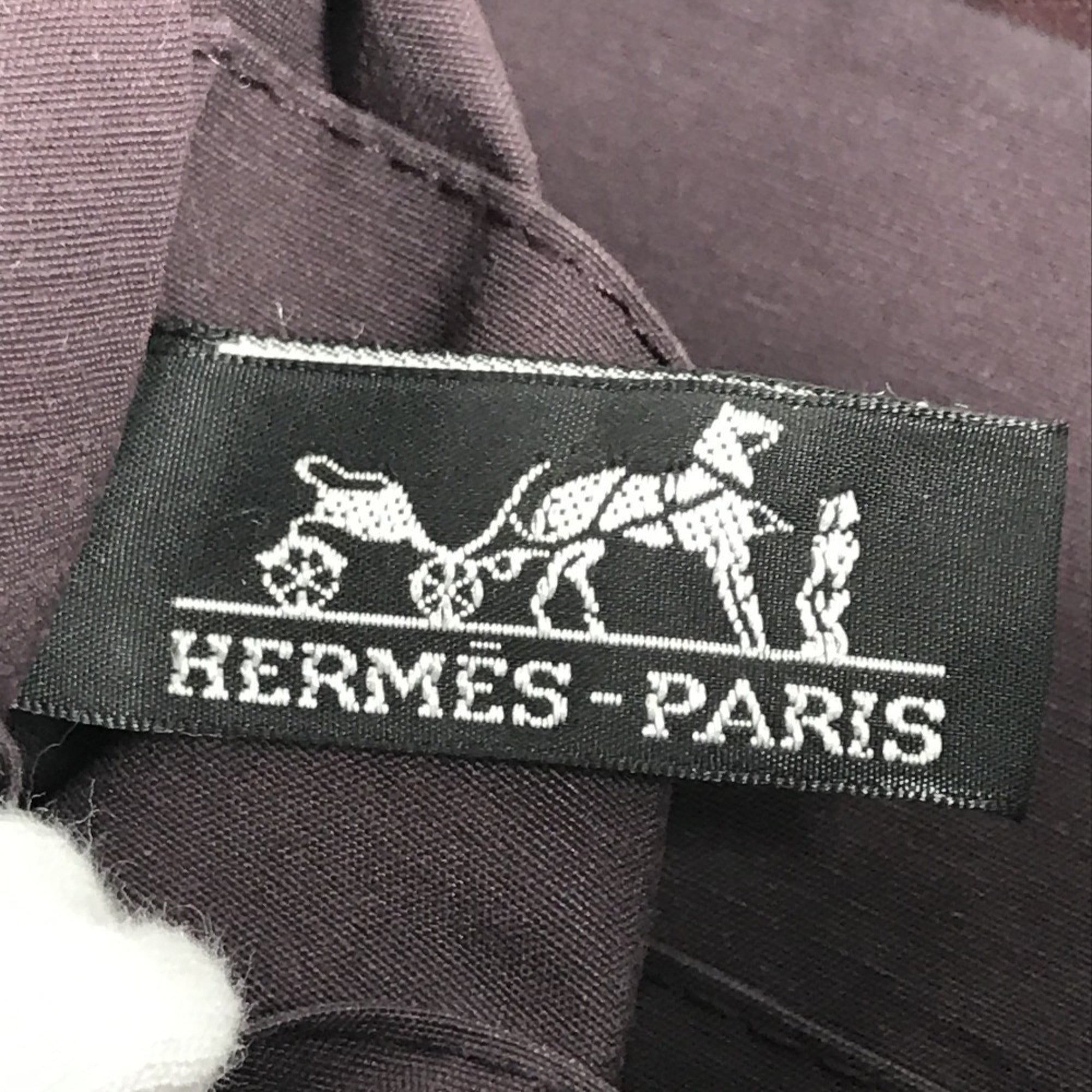 Hermes Red Color Wine Cotton Clutch Bag Pouch (Pre-Owned)